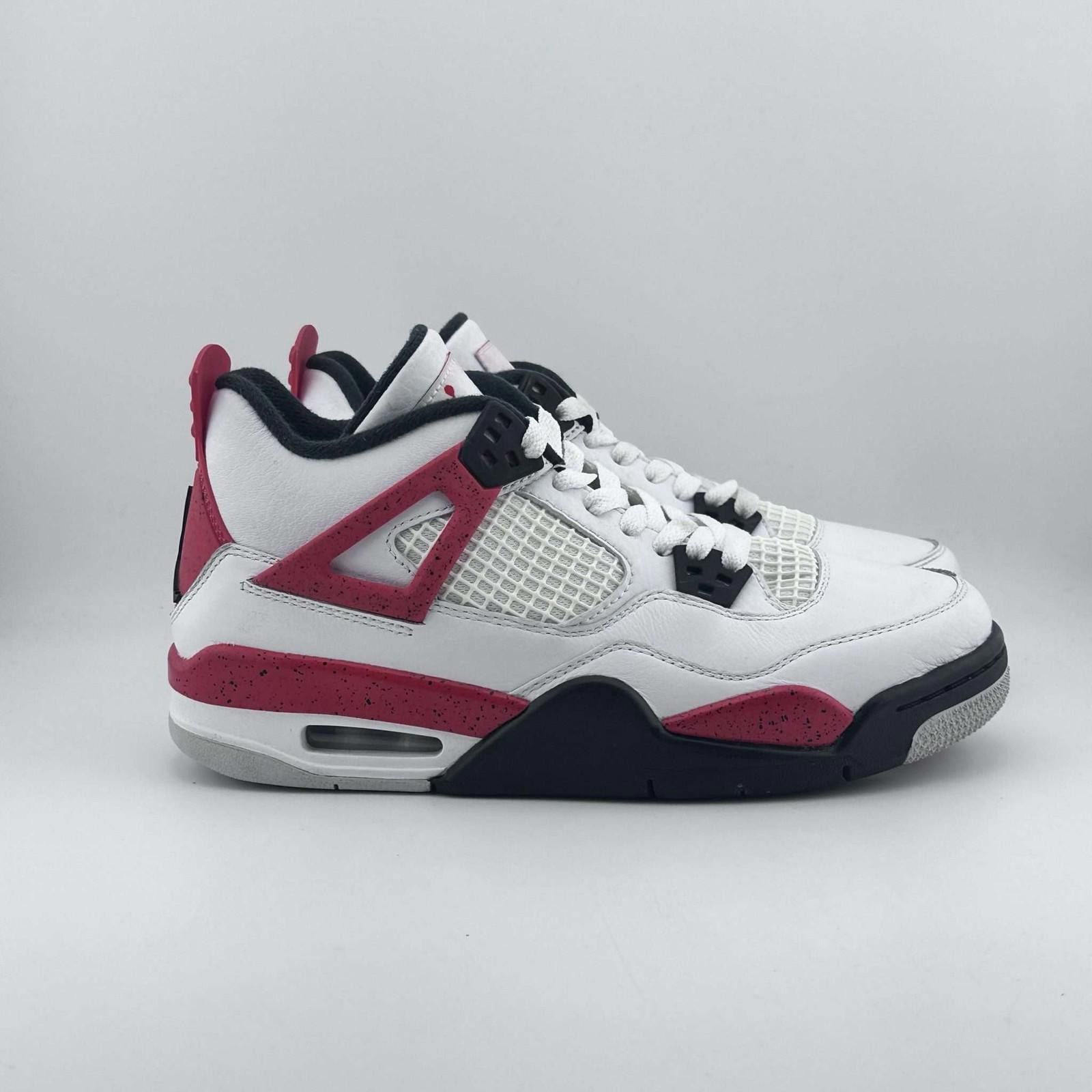 Jordan Brand Air Jordan 4 Retro GS White Fire Red Black 5Y Used OG Box Size US 5 / EU 37 - 3 Thumbnail