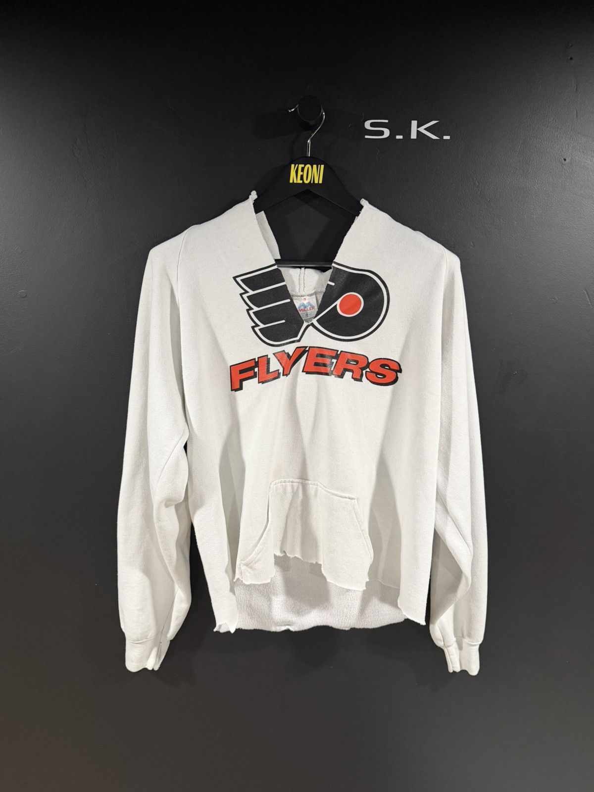 Vintage 1990s Vintage Philadelphia Flyers Cropped Grunge Hoodie XL Size US XL / EU 56 / 4 - 1 Thumbnail