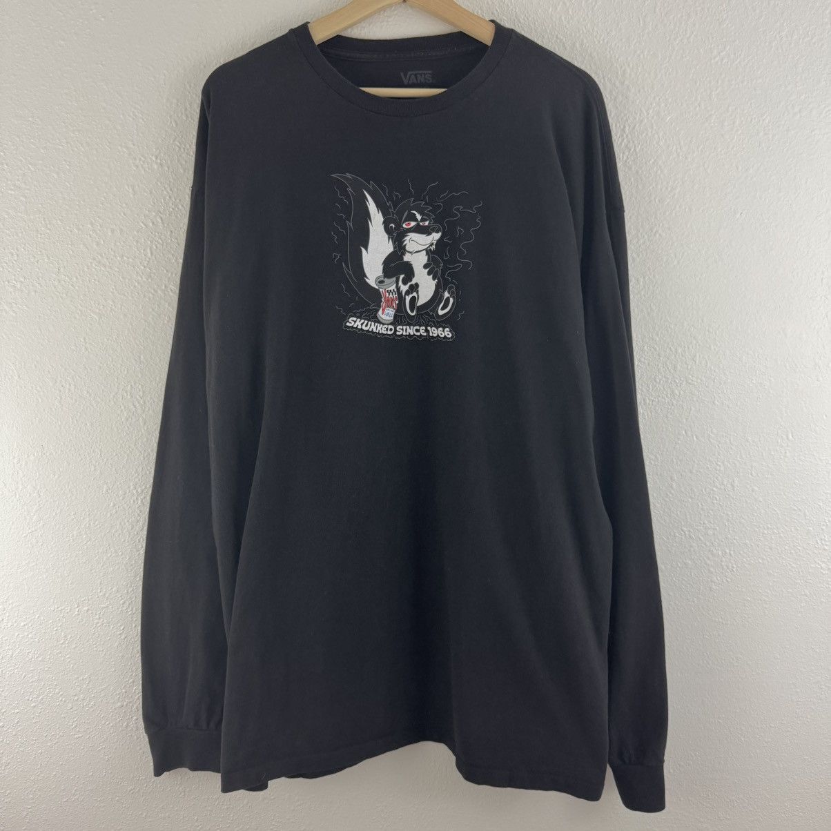 Vans VANS Black Skunked Since 1966 Skater Long Sleeve Tee Size US XXL / EU 58 / 5 - 1 Thumbnail