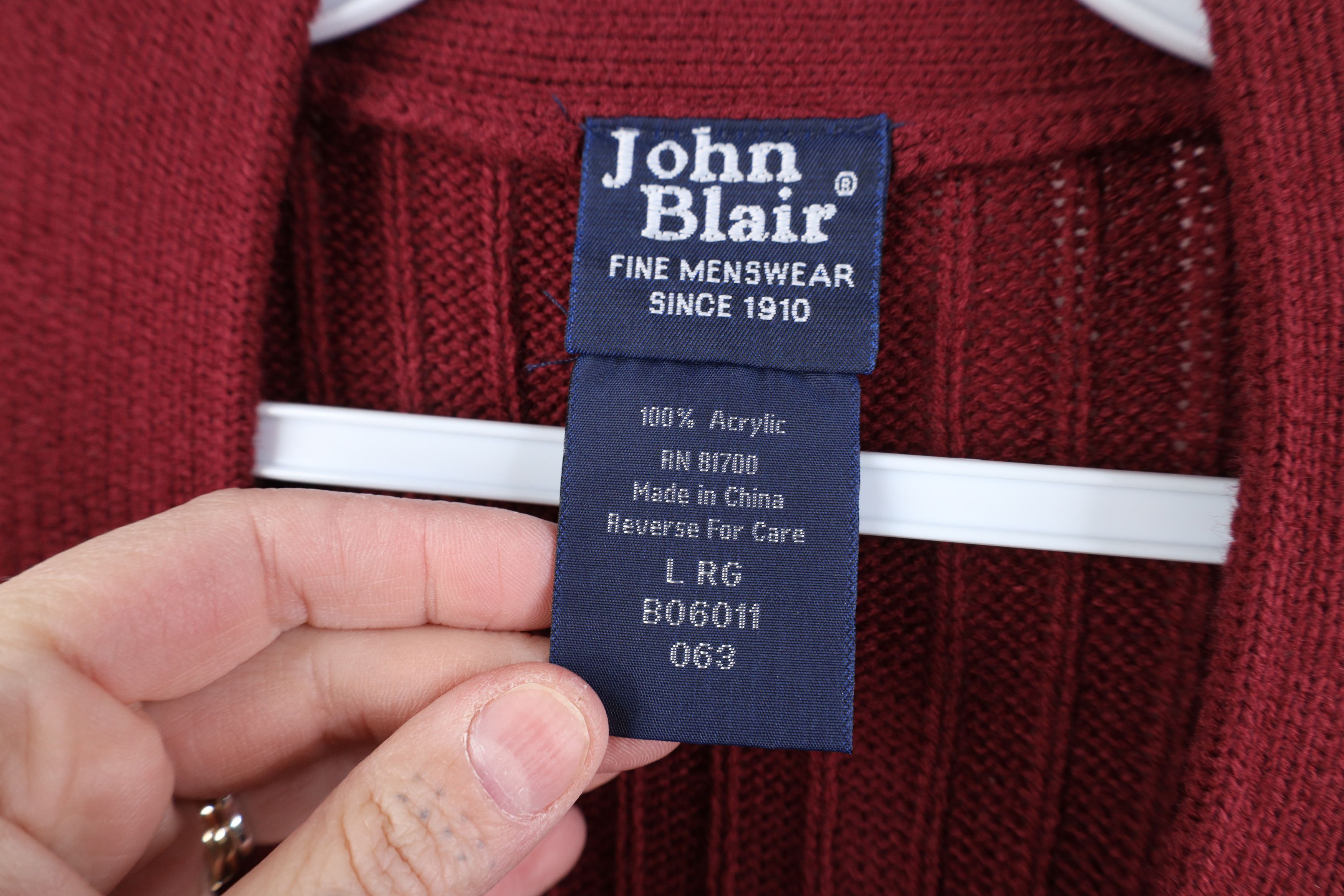 Vintage Vintage 90s Streetwear Cable Knit Fisherman Sweater Vest Red Size US L / EU 52-54 / 3 - 5 Thumbnail
