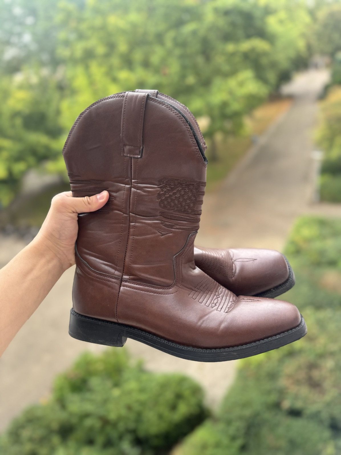 Other Leather Brown Cowboy Boots Avantgarde Streetwear Size US 13 / EU 46 - 1 Thumbnail