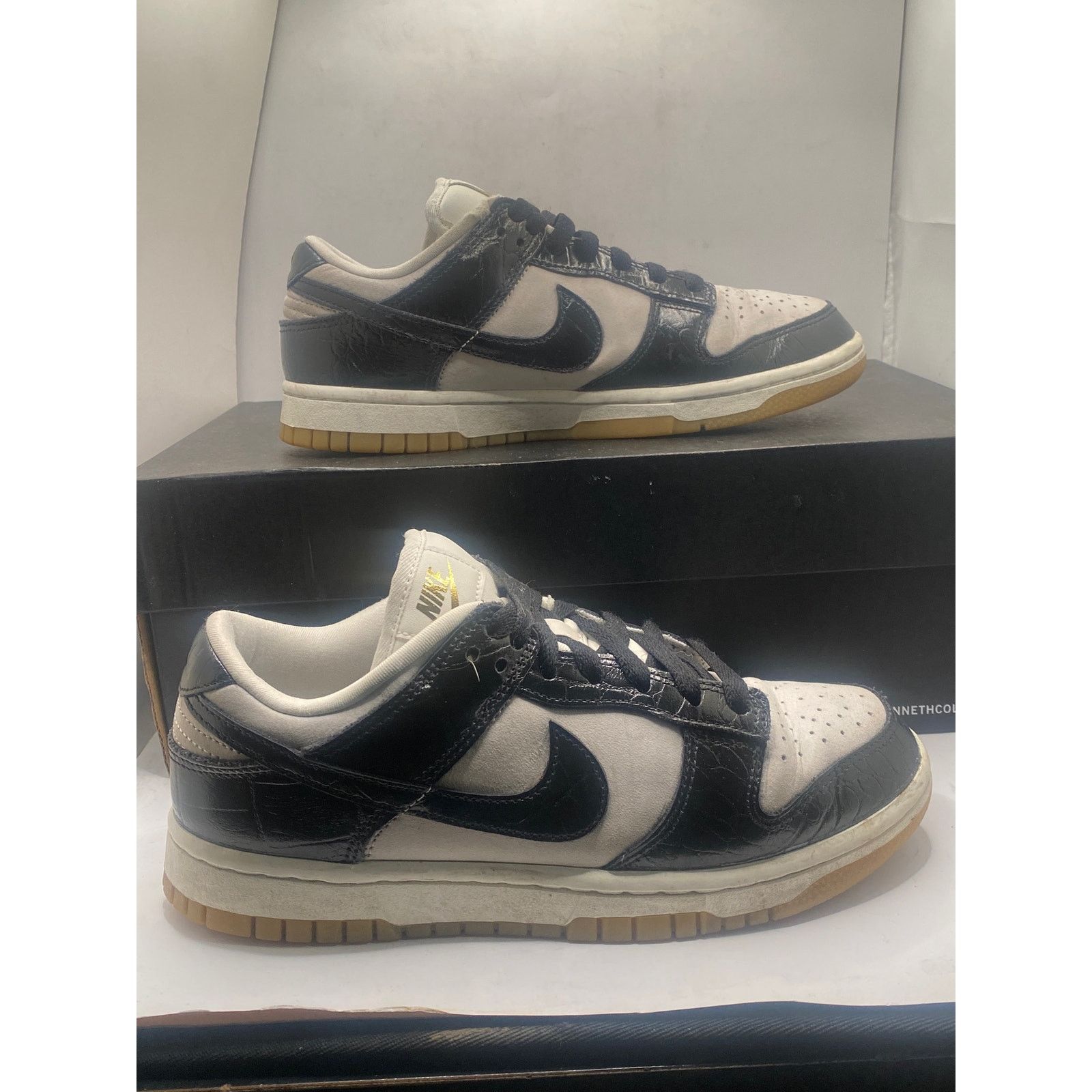 Nike Nike Dunk Low LX Black Croc Phantom FJ2260-003 Women Size 7 Size US 7 / IT 37 - 1 Thumbnail