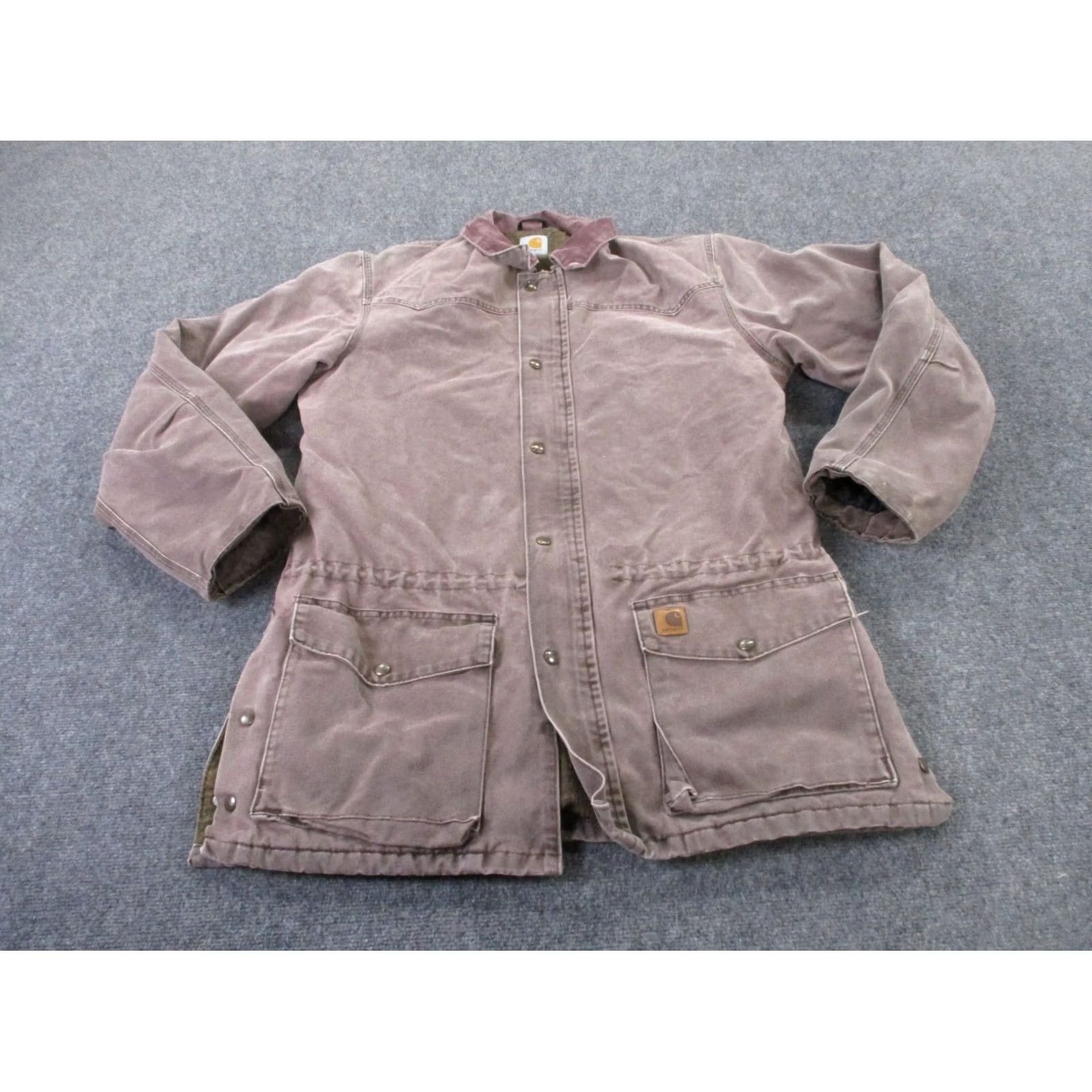 Carhartt VINTAGE Carhartt Jacket Mens XL Gray Blanket Lined Work Heavy Coat Farm Utility Shirt Size US XL / EU 56 / 4 - 2 Thumbnail