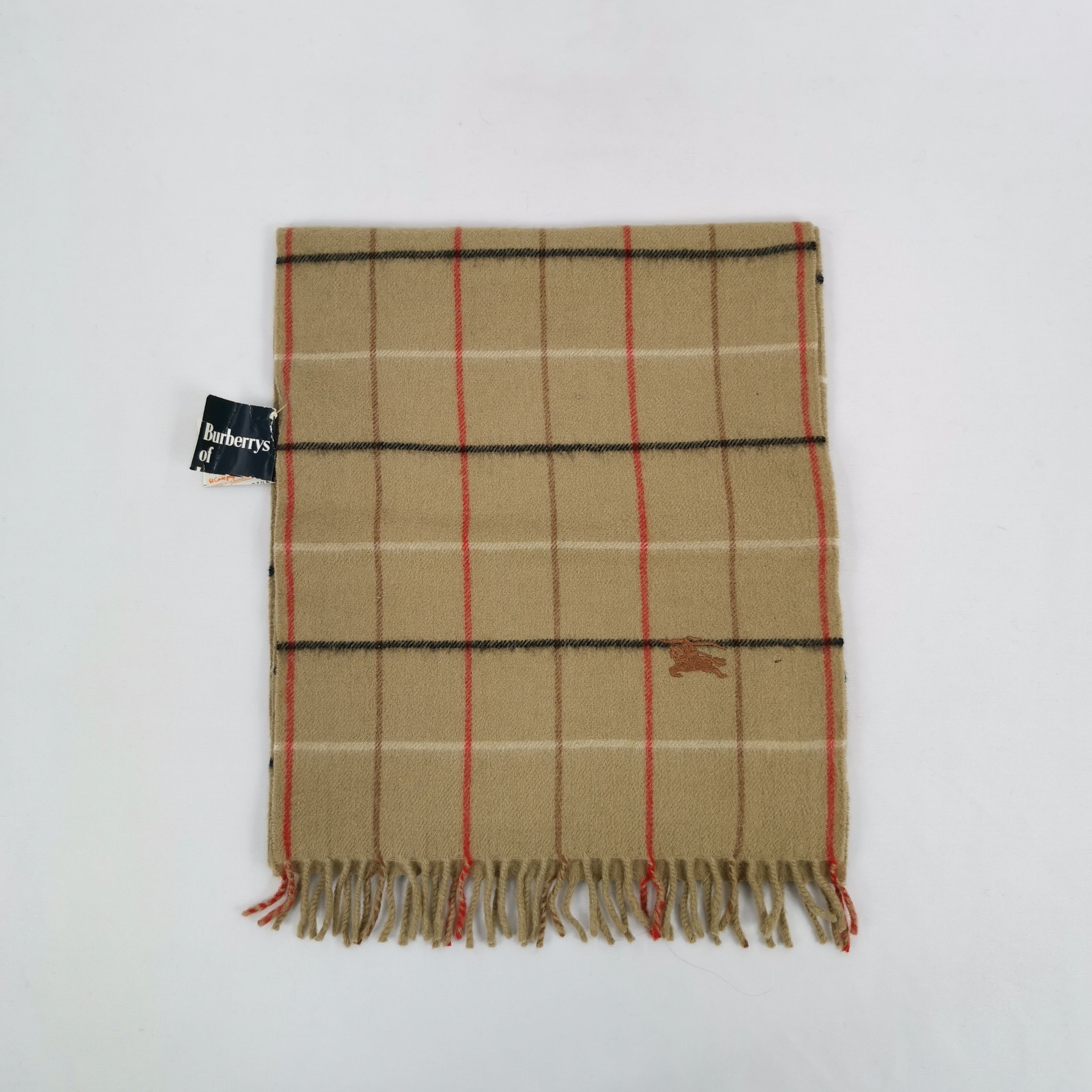 Burberry NWT Vintage Burberry Scarf Muffler Nova Check Wool Scarves Size ONE SIZE - 2 Thumbnail