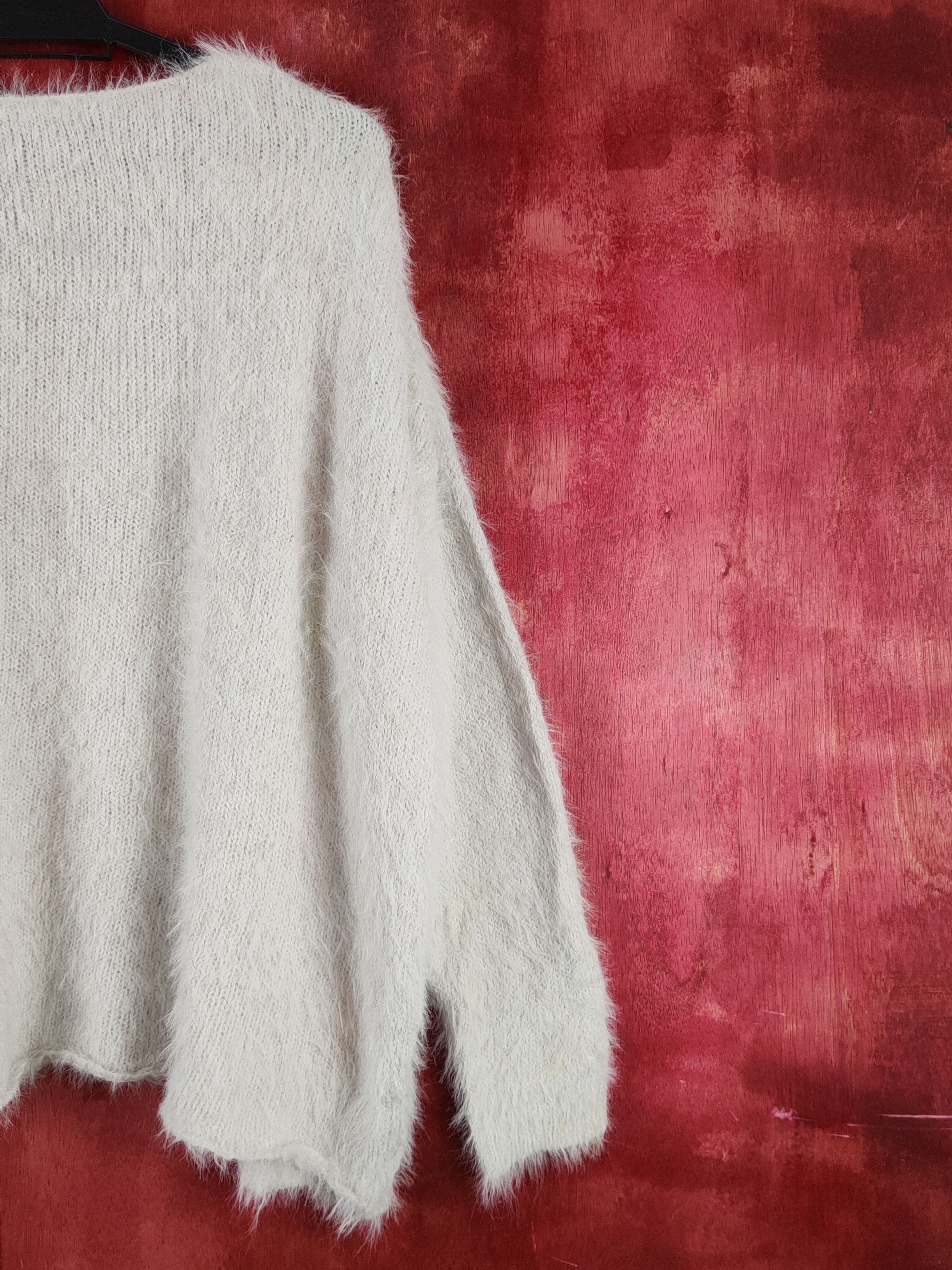 Japanese Brand × Vintage Archives Light Gray Fur Mohair Knitwear Cardigan Vintage Size M / US 6-8 / IT 42-44 - 9 Thumbnail