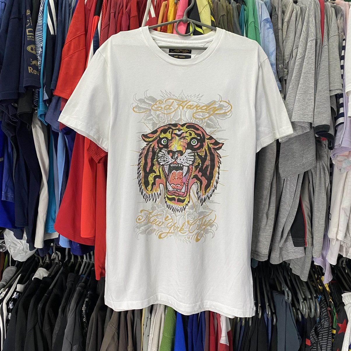 Ed Hardy Men’s Ed Hardy By Christian Audigier big logo y2k tee Size US M / EU 48-50 / 2 - 1 Thumbnail