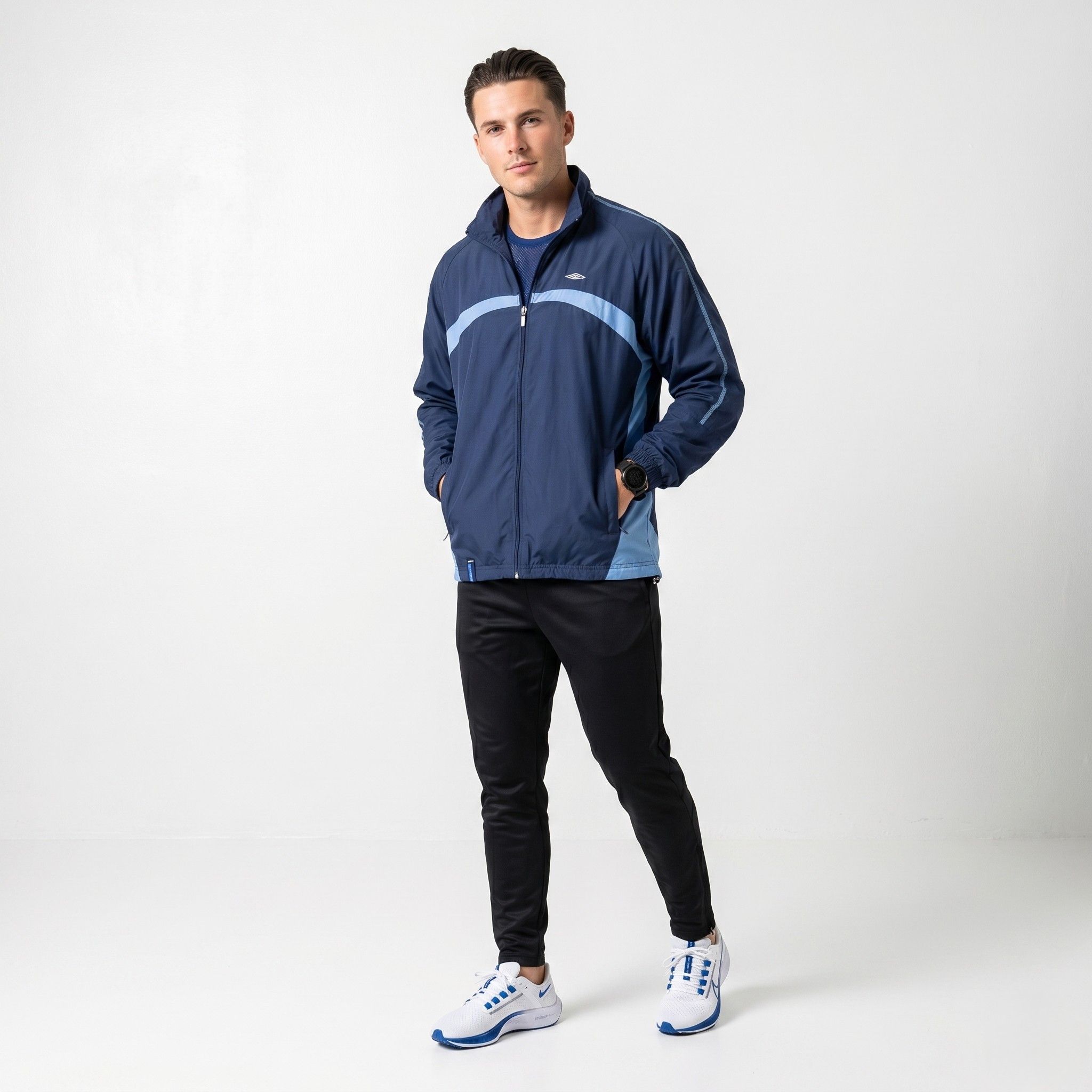 Umbro Umbro Men L Jacket Navy Sportswear Vintage 6141 Size US L / EU 52-54 / 3 - 1 Thumbnail