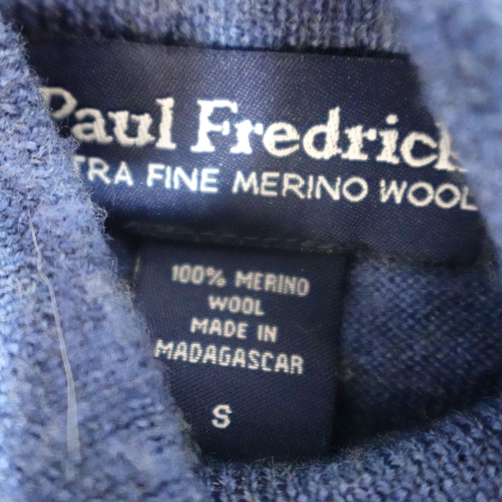 Vintage Paul Fredrick Sweater Long Sleeve Blue 100% Merino Wool Mock Neck Pullover S Regular Men Knit Knitwear Vintage No Size US S / EU 44-46 / 1 - 7 Thumbnail
