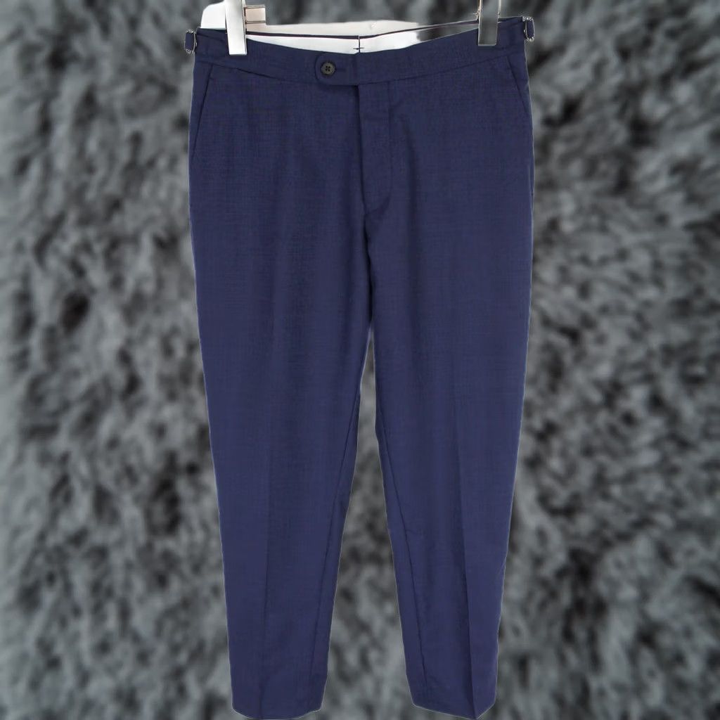 Suitsupply SUITSUPPLY Brescia Trousers Men's Suit Trousers UK 34 W29 Zip Fly Wool Tapered Blue Dress Pants Size US 34 / EU 50 - 1 Thumbnail