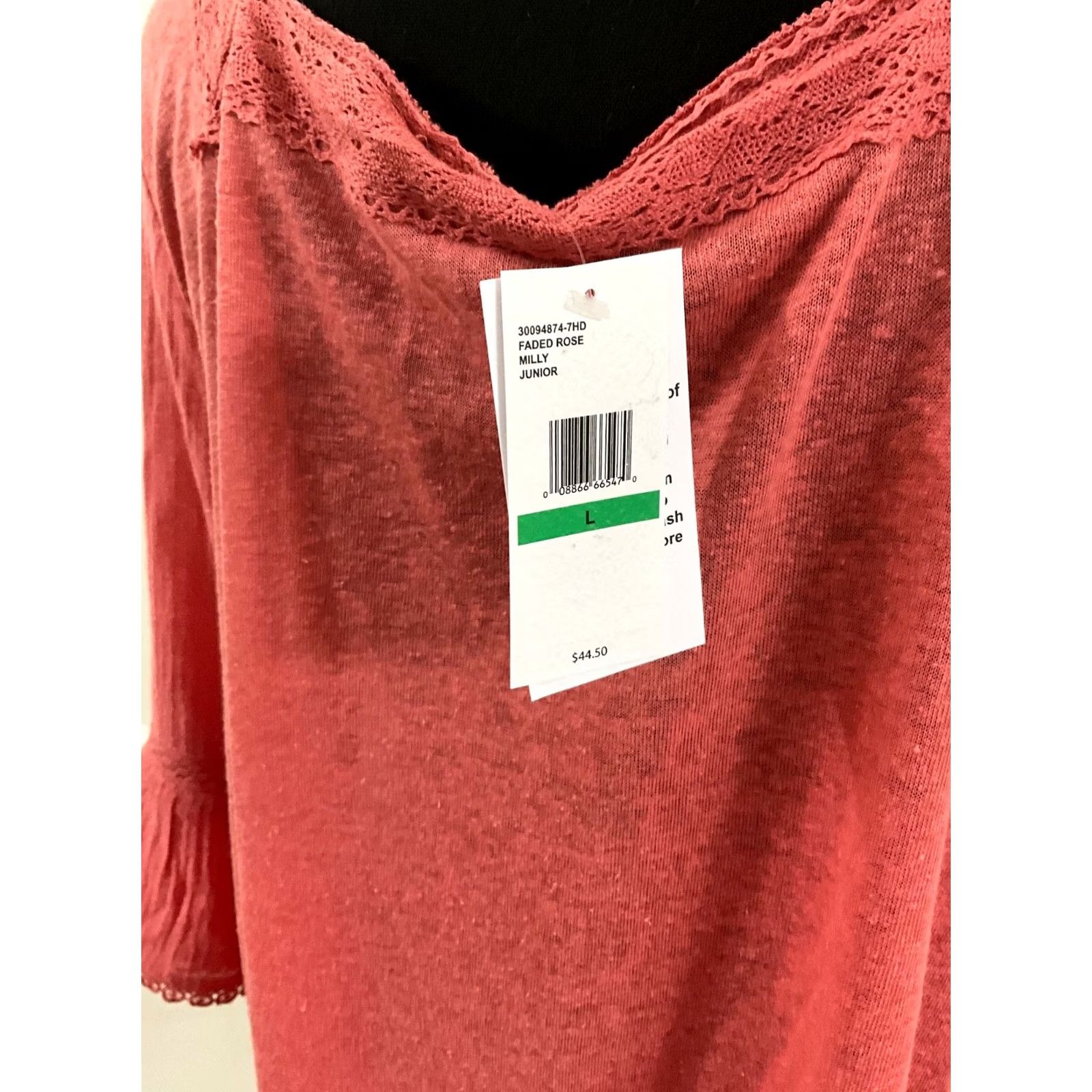 Jessica Simpson JESSICA SIMPSON Womens Blouse Top L NWT Coral Cowl Neck 3/4 Sleeve Pullover Regular Size Large Short Description Not Included Size L / US 10 / IT 46 - 4 Thumbnail