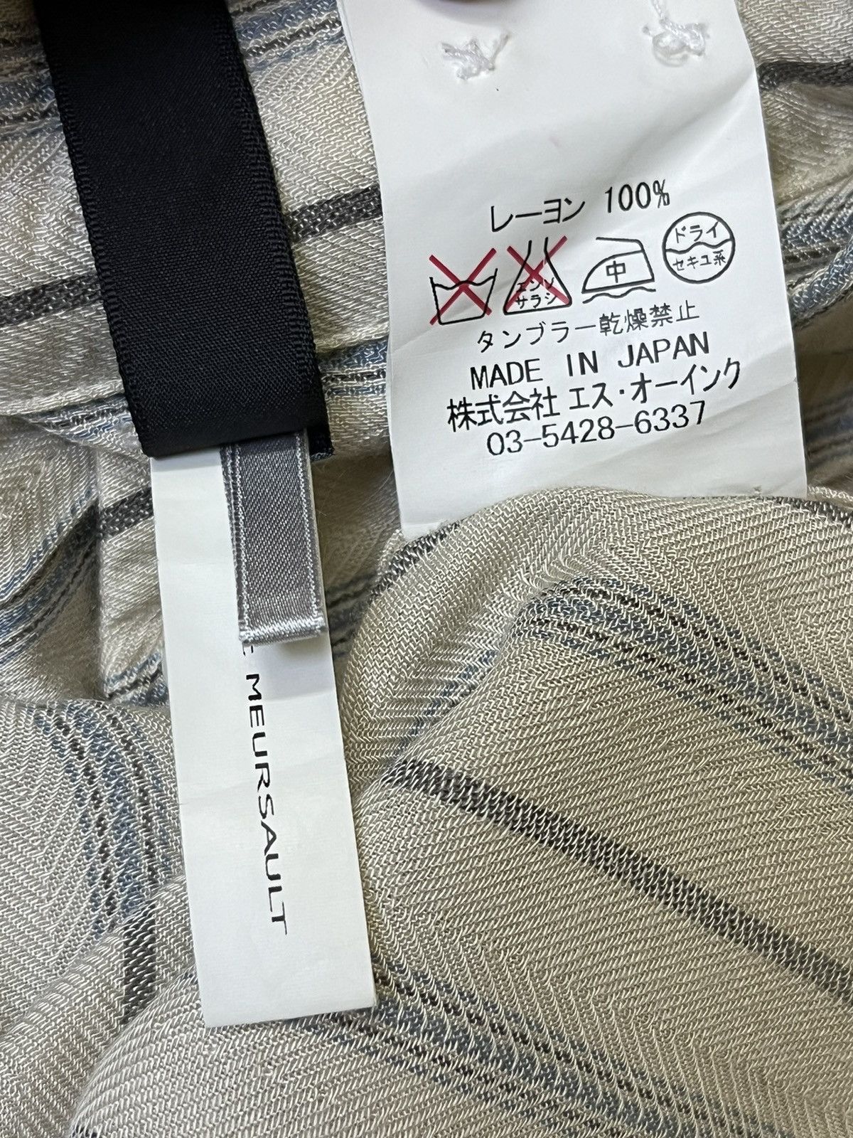 Davit Meursault Japan GRAIL🔥DAVID MEURSAULT JAPAN RAYON STRIPED BUTTON UPS SHIRT Size US M / EU 48-50 / 2 - 9 Thumbnail