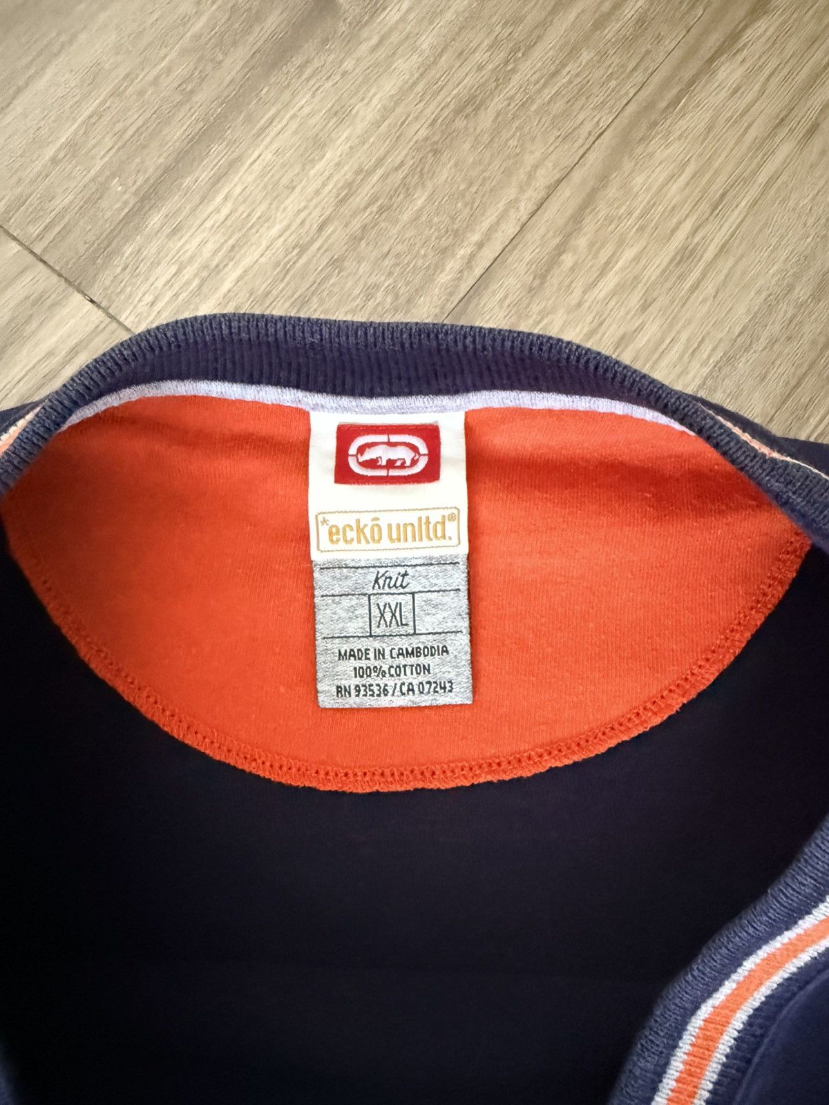 Ecko Unltd. Vintage Y2K Ecko Unltd Unlimited Knit Shirt 2XL Blue Orange Size US XXL / EU 58 / 5 - 5 Thumbnail