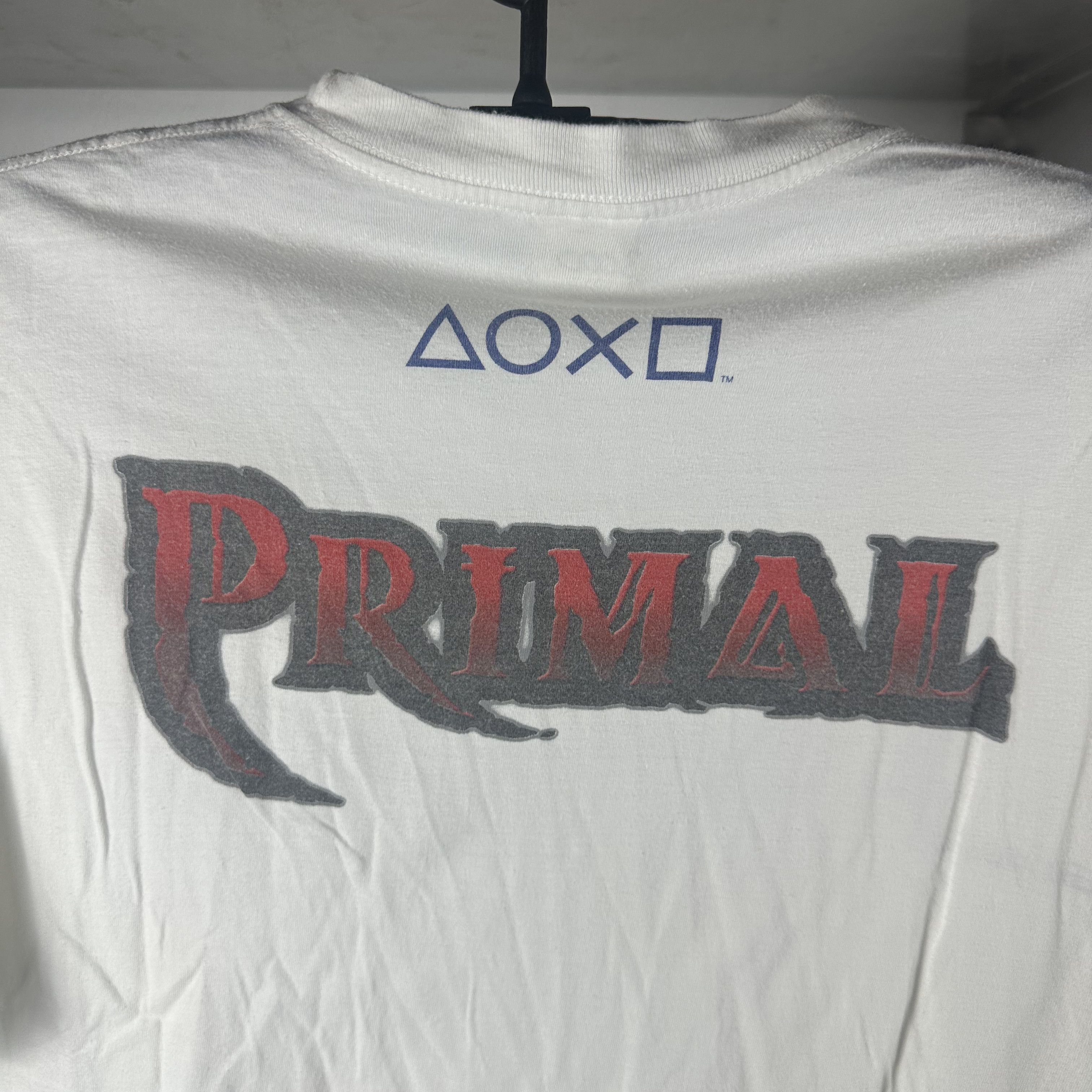 Vintage 2003 Primal PS2 PlayStation 2 Video Game Promo T-shirt Size US L / EU 52-54 / 3 - 4 Thumbnail