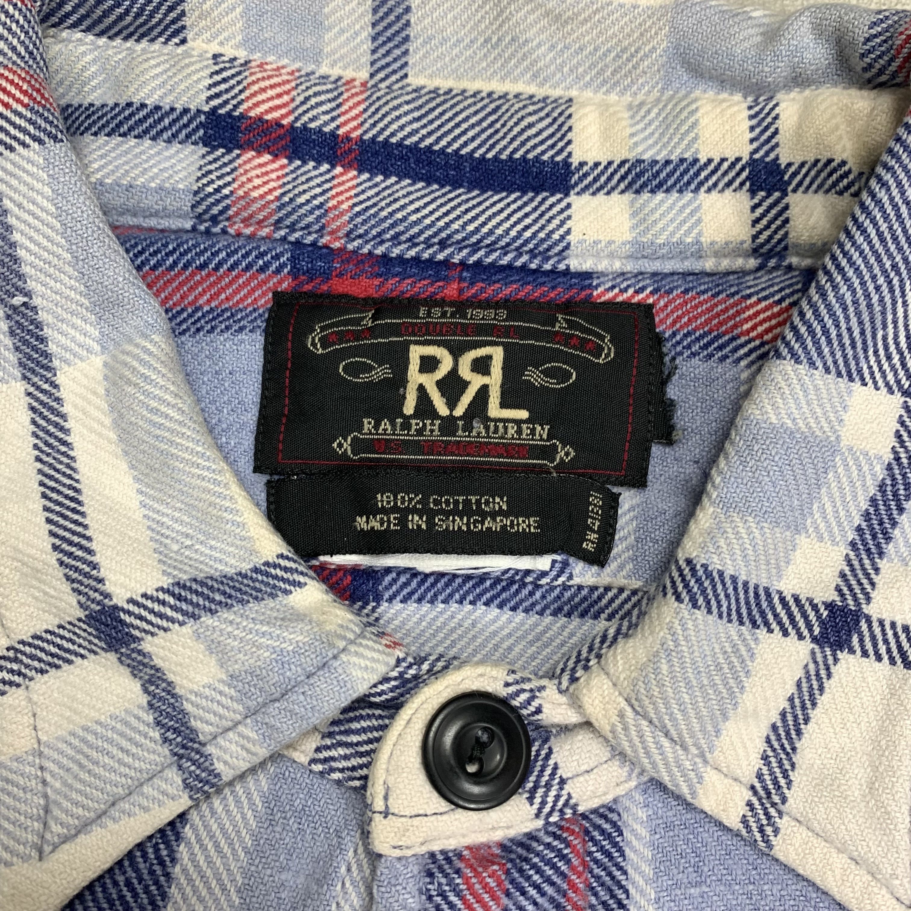 RRL Ralph Lauren RRL Flannel Plaid Button Up Shirt Ralph Lauren Double RL Size US S / EU 44-46 / 1 - 4 Thumbnail