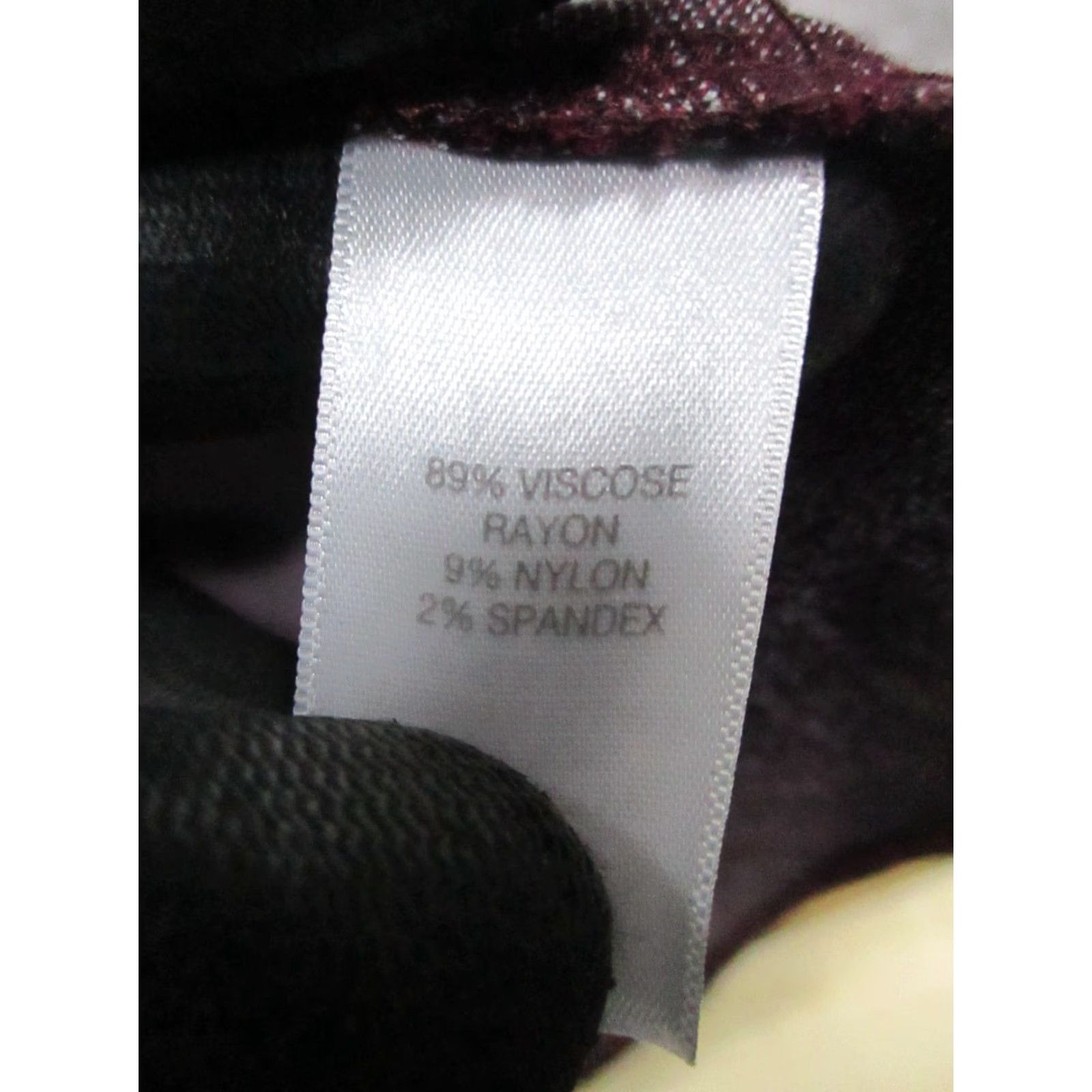 J. Jill J.Jill Shirt Dress Womens Small Burgundy Solid 3/4 Sleeve Round Neck Knee Length Viscose Pullover Casual Dress Size S / US 4 / IT 40 - 4 Thumbnail