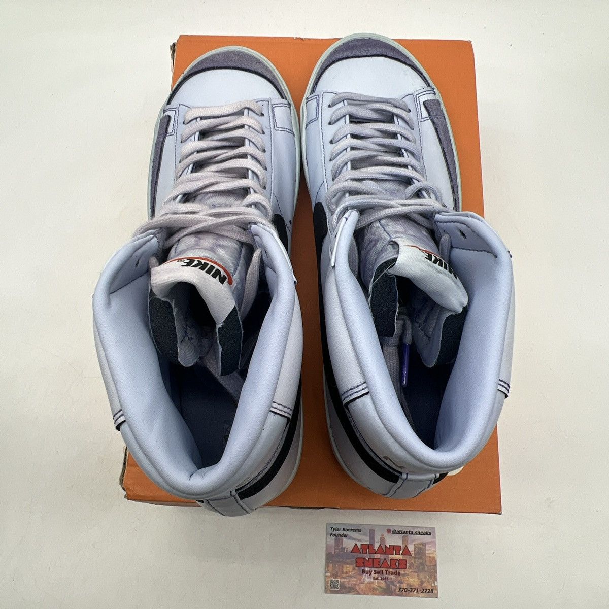 Nike Blazer mid 77 vintage white black Size US 11.5 / EU 44-45 - 7 Thumbnail
