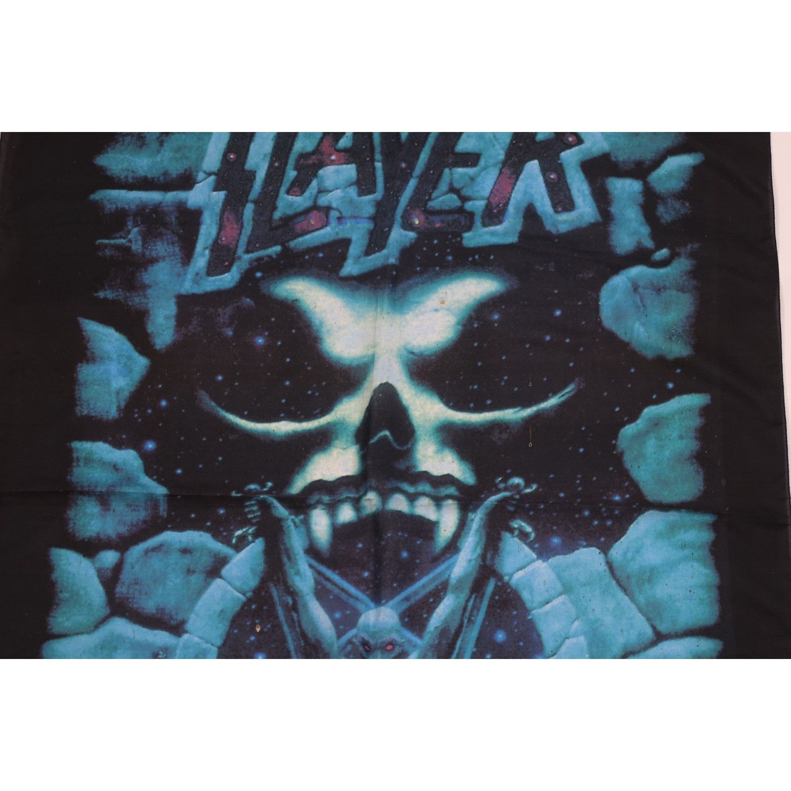 Vintage Vintage 90s Winterland Distressed Spell Out Slayer Band Flag Size ONE SIZE - 3 Thumbnail