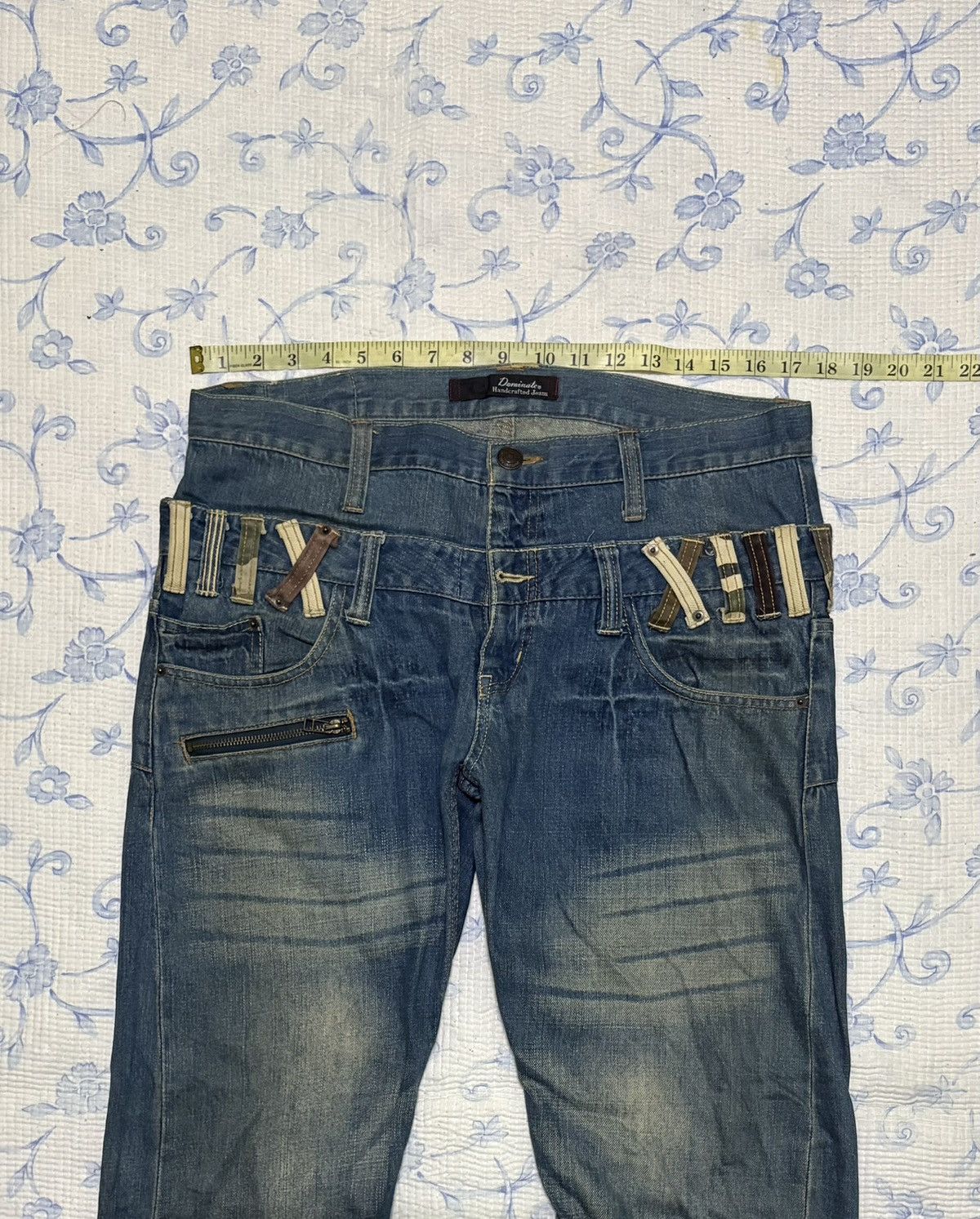 Japanese Brand Japanese International World Streetwear Double Waist Denim Size US 35 - 3 Thumbnail