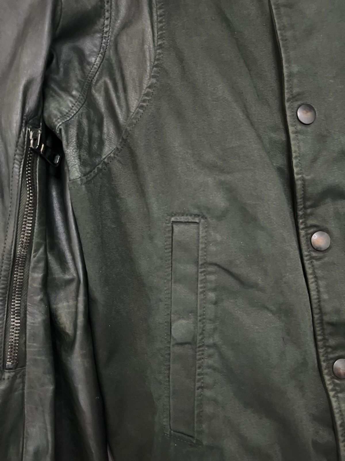 Balmain DECARNIN Balmain SS11 LEATHER AND CANVAS Teddy Jacket RARE Size US M / EU 48-50 / 2 - 8 Thumbnail