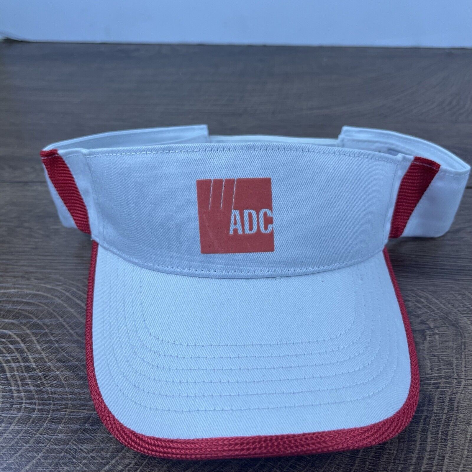 Other ADC W Visor Hat White ADC Cap Hat Adjustable Hat White ADC A Size ONE SIZE - 2 Thumbnail