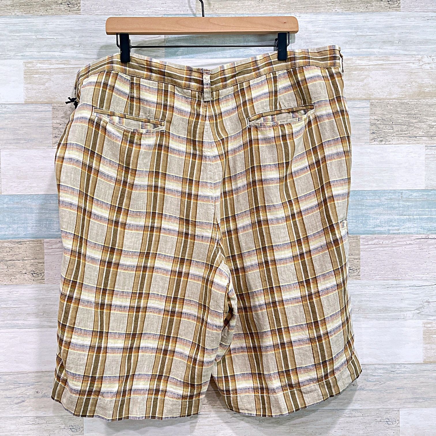 Tommy Bahama Tommy Bahama Relax 11" Linen Leisure Shorts Brown Plaid 42 Size US 42 / EU 58 - 4 Thumbnail