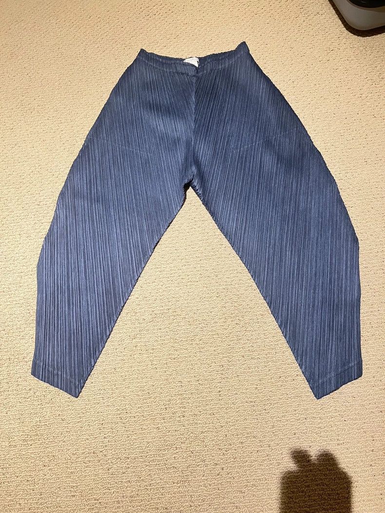 issey miyake size:4 Grayish-blue trousers 2506-Nextarrow