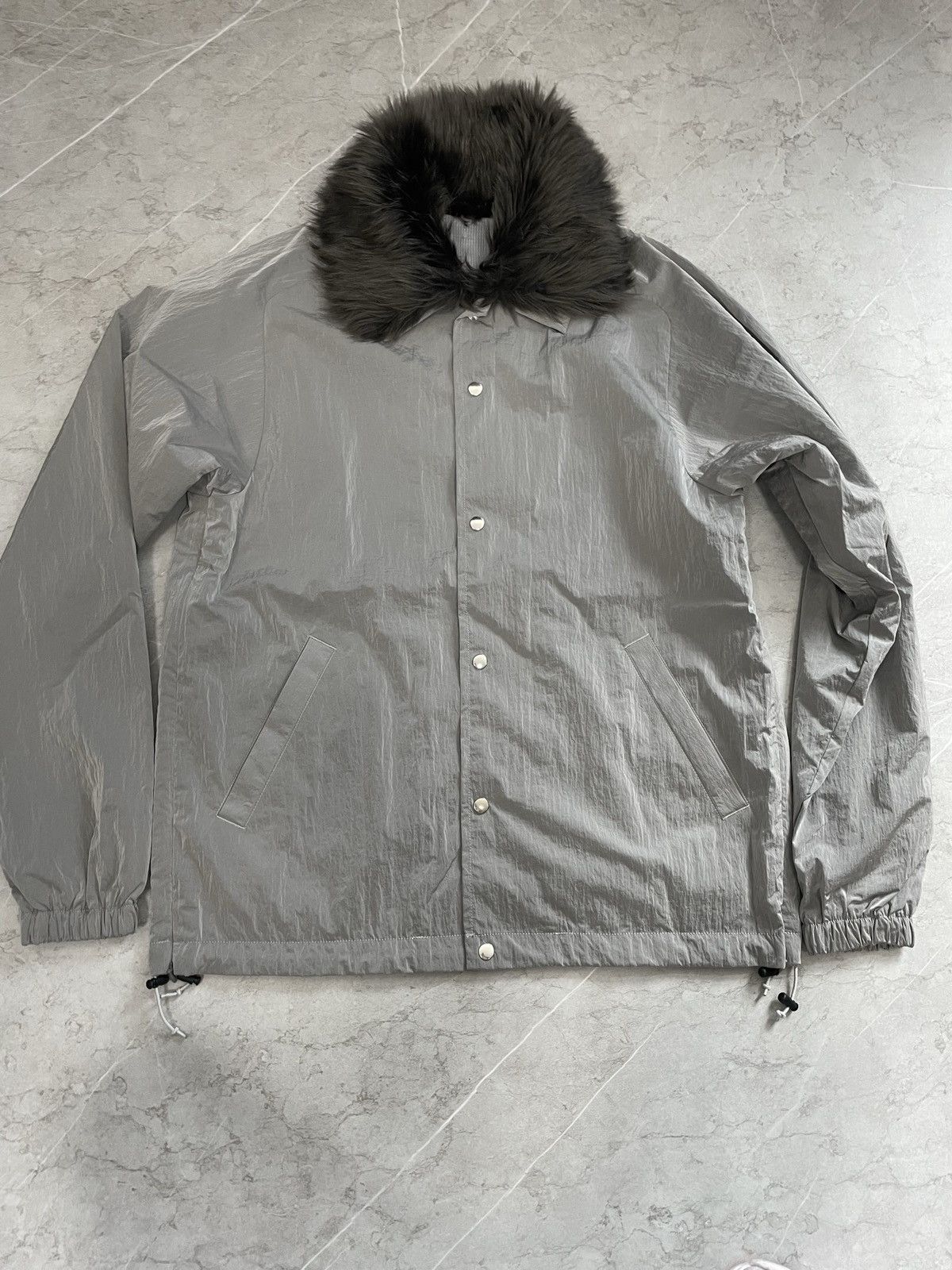 Fumito Ganryu Fur coach jacket | Grailed