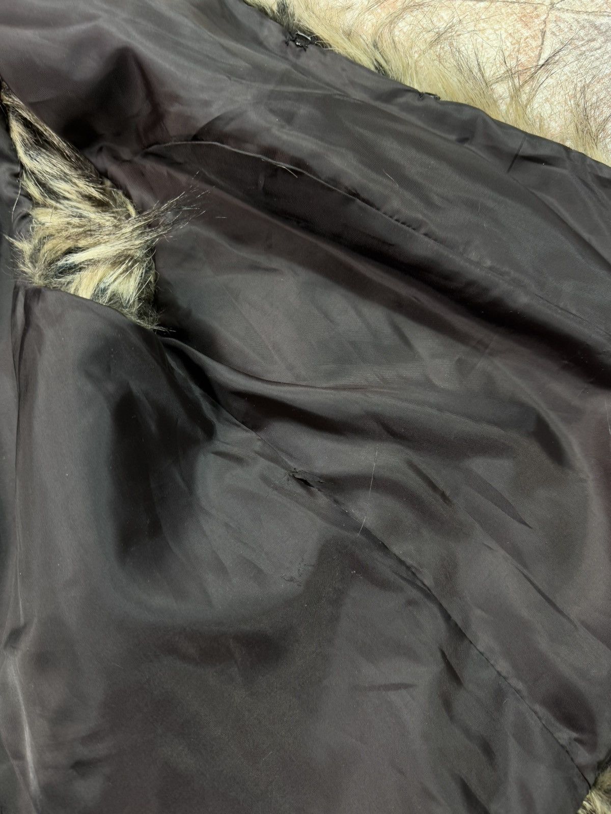 Other Avant Garde Faux Fur Vest Jacket Oversized Brown Size XL / US 12-14 / IT 48-50 - 10 Thumbnail