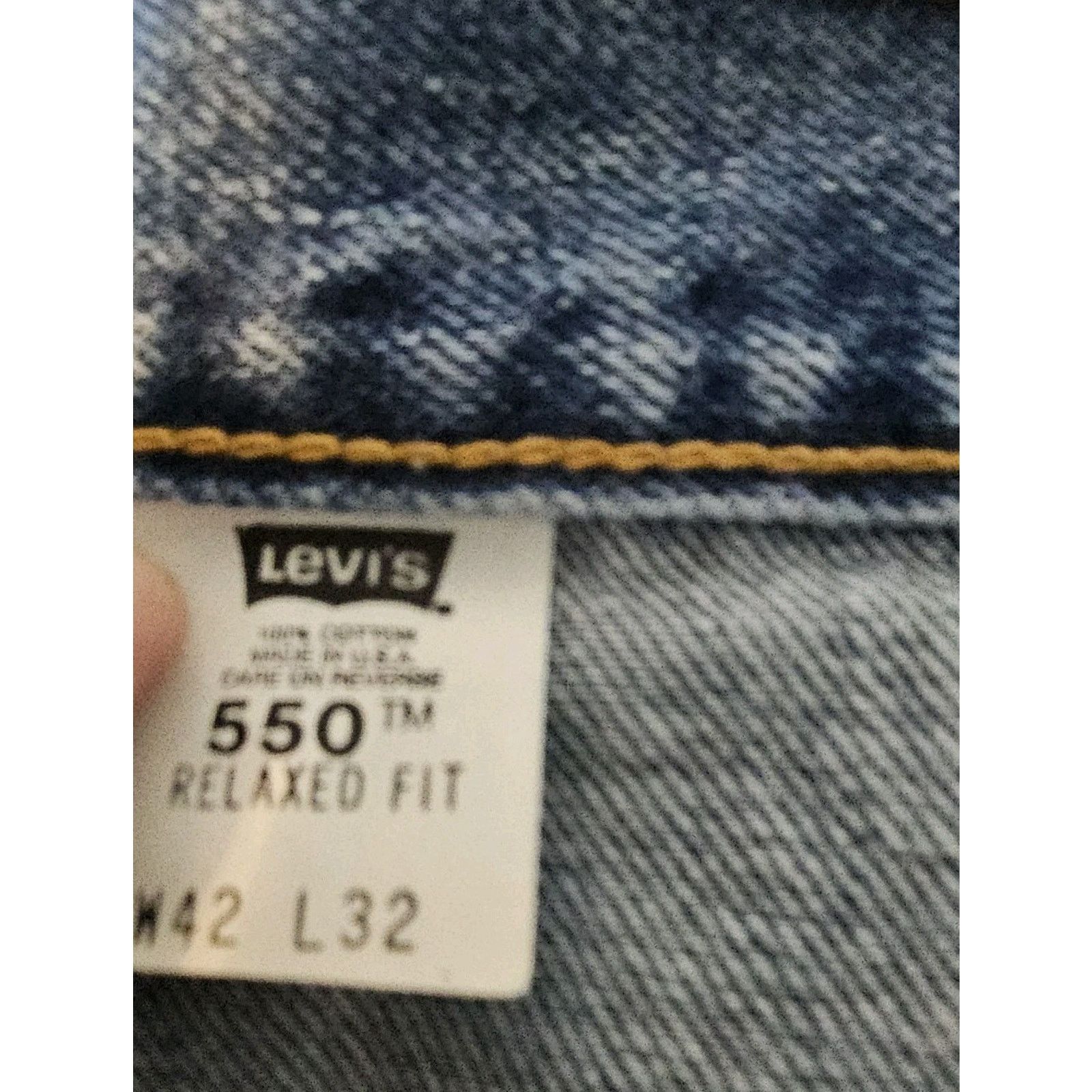 Levi's NWT Vintage Levi’s 550 Relaxed Jeans 40x32 Light Wash New Size US 40 / EU 56 - 5 Thumbnail