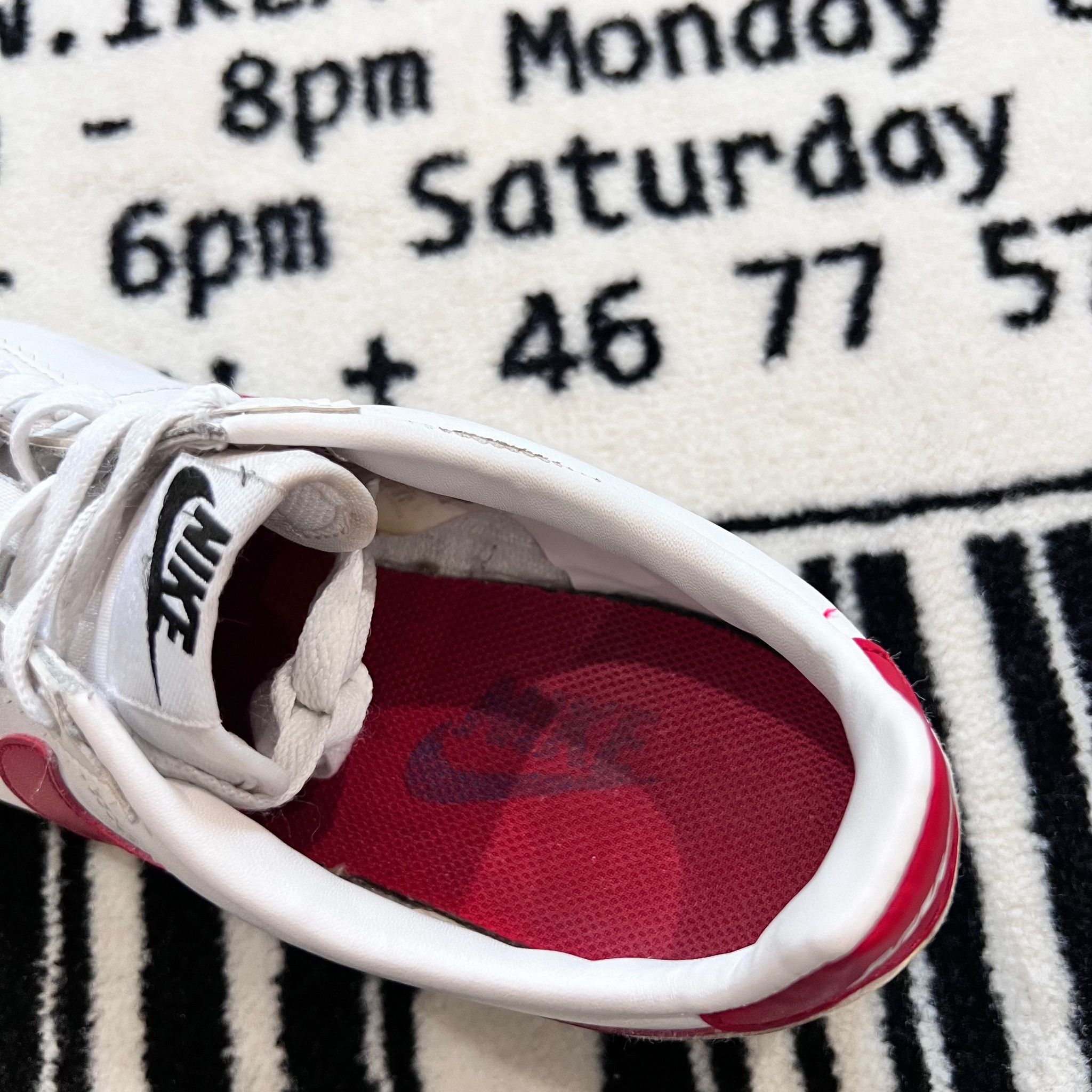 Nike Classic Cortez FOREST GUMP Women US 6.5 Blue Red White