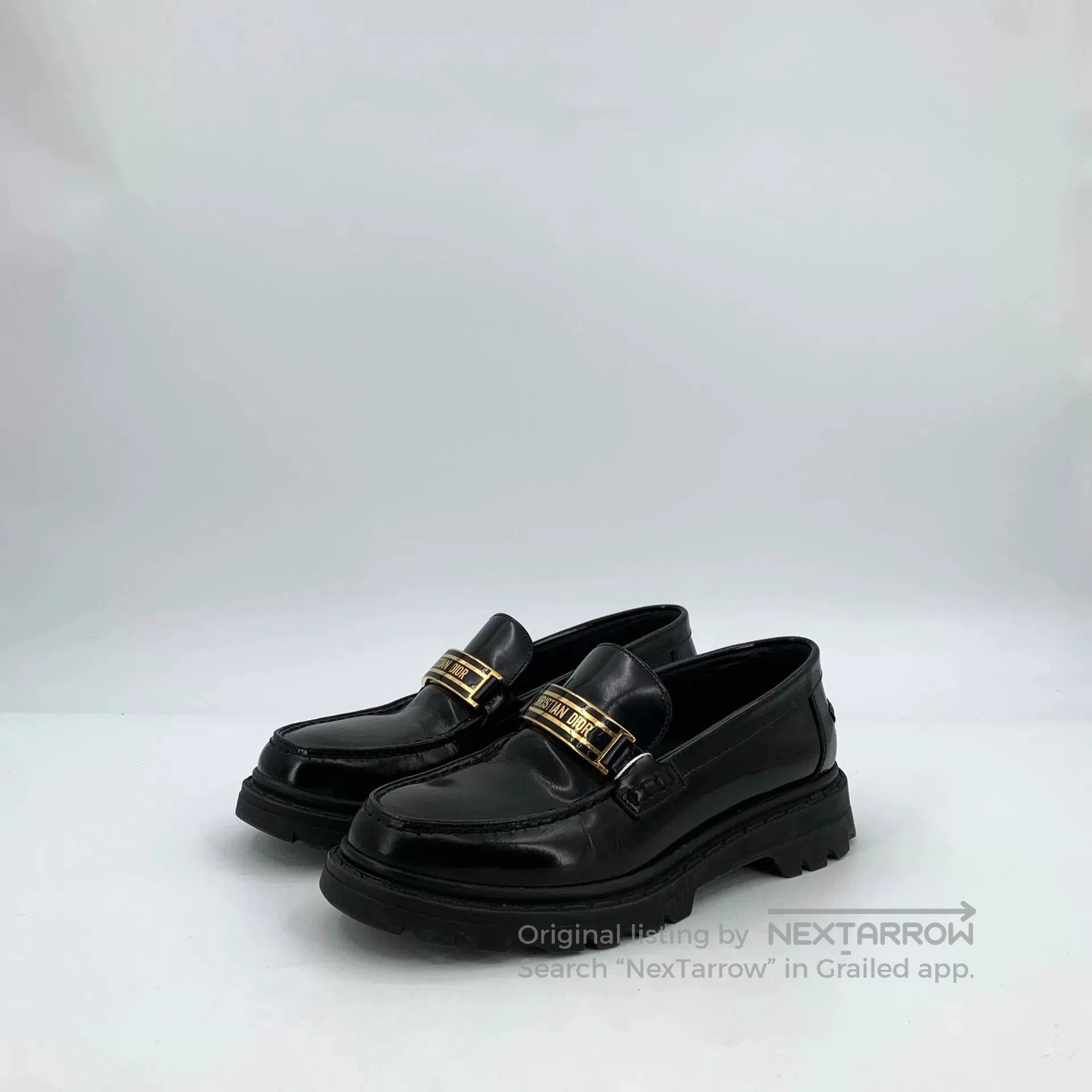 Dior Dior Black Logo Leather Loafers. Size US 8 / IT 38 - 1 Thumbnail