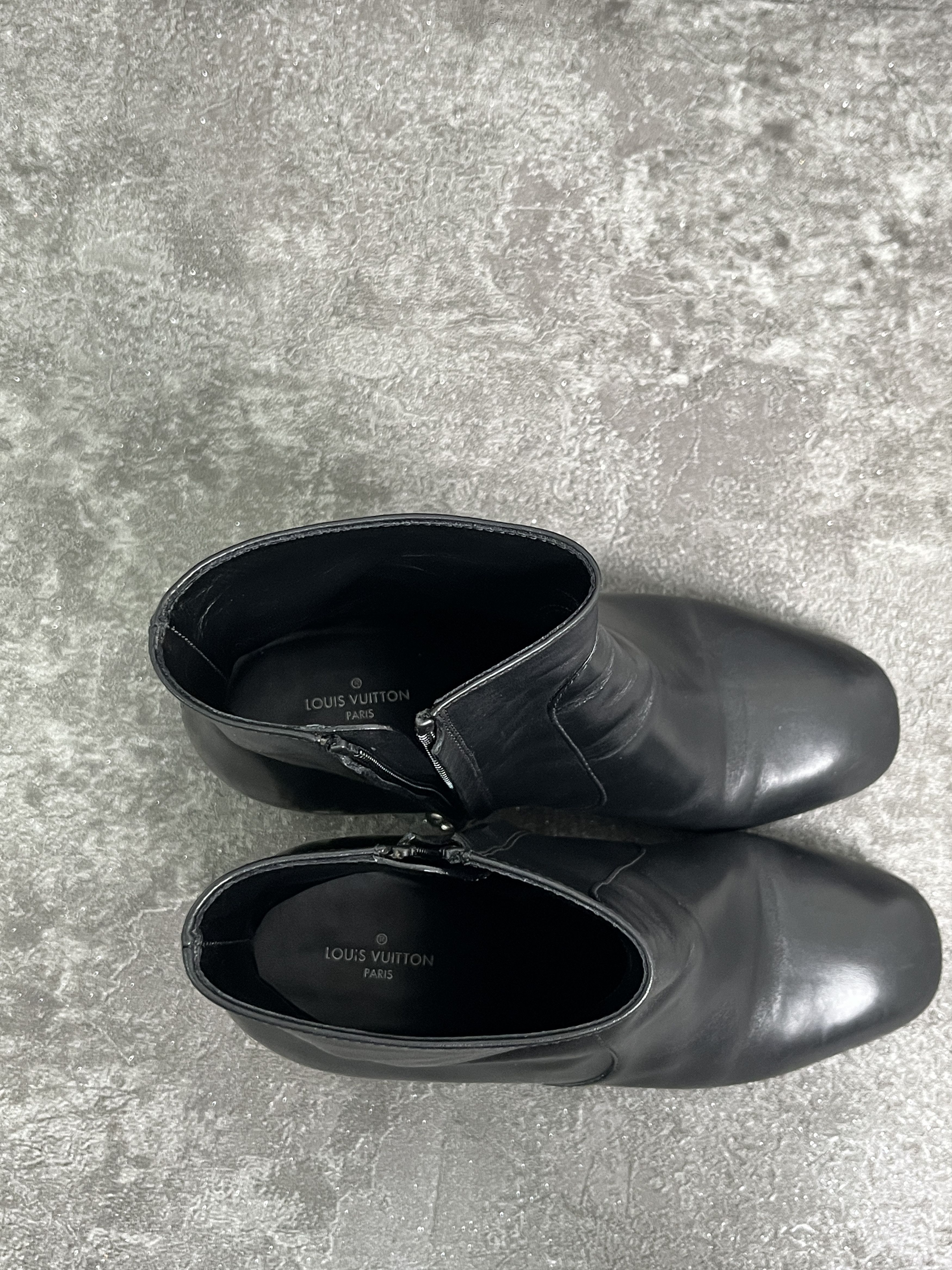 Louis Vuitton Louis Vuitton Black Leather Boots With Silver Quilted Heels Size US 6 / IT 36 - 5 Thumbnail