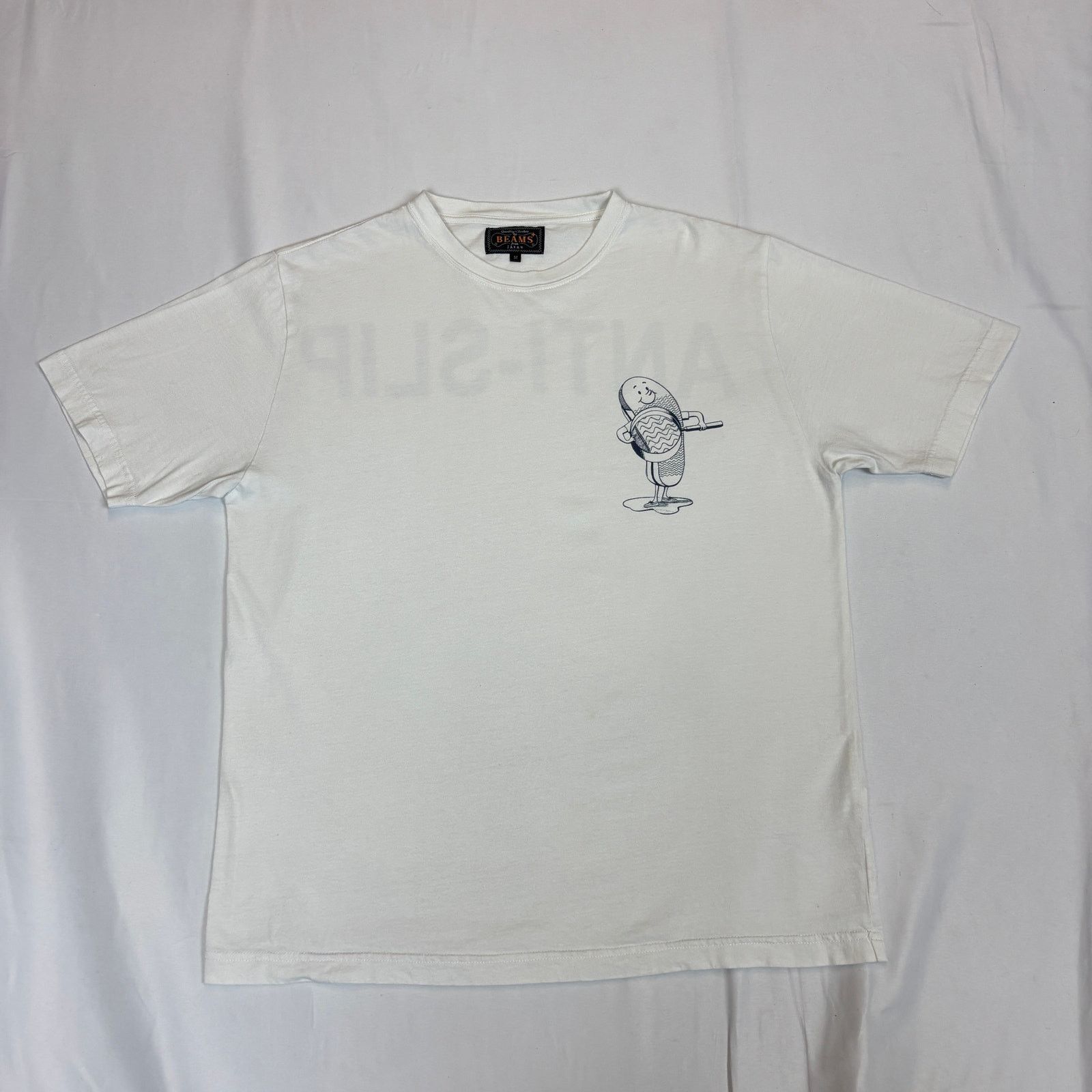 Beams Plus Beams Japan Anti Slip Shoe Print T Shirt Men's Medium Size US M / EU 48-50 / 2 - 3 Thumbnail