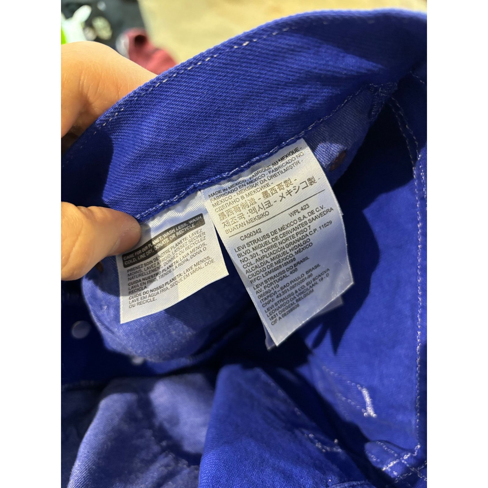 DENIM TEARS Denim Tears BSTROY Jeans Navy Pink Used 27 Size US 27 - 5 Thumbnail