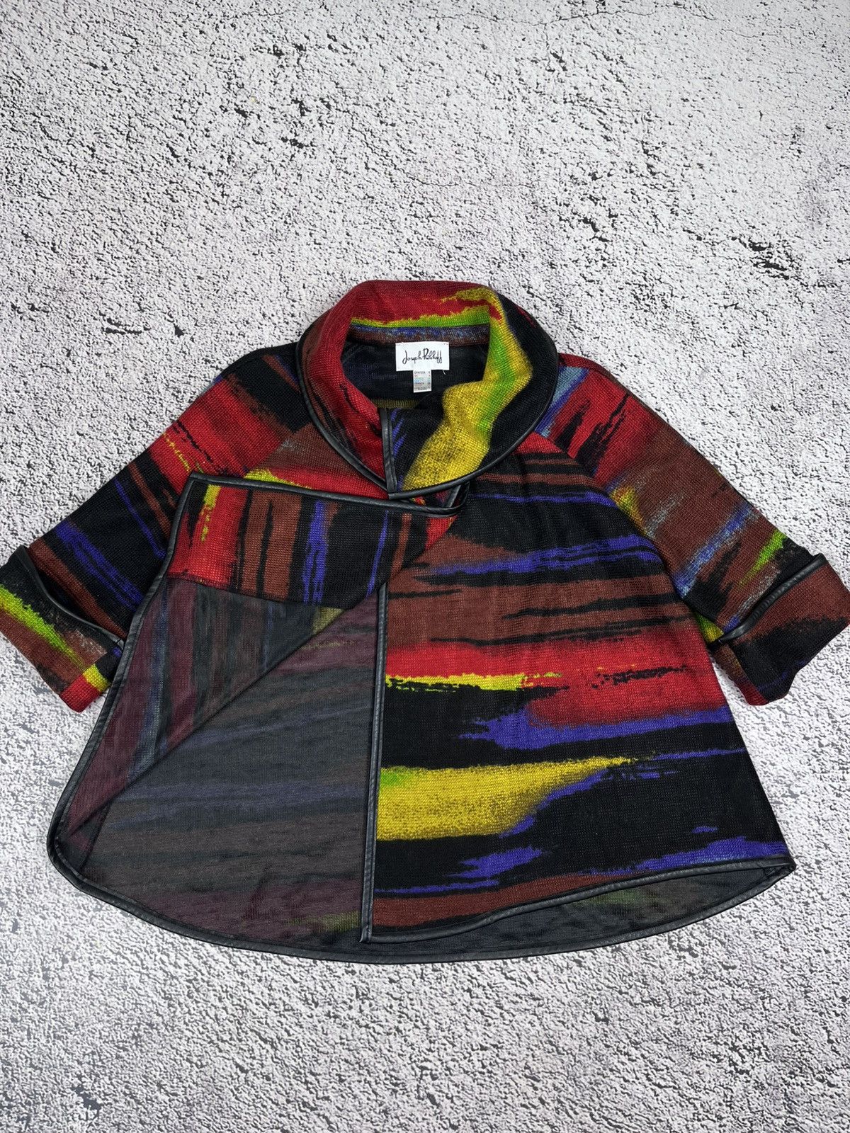 Joseph Ribkoff Vintage Joseph Ribkoff Rainbow Jacket Poncho Coat Luxury Size M / US 6-8 / IT 42-44 - 6 Thumbnail
