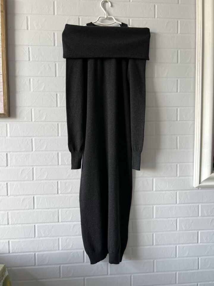 Brunello Cucinelli Brunello Cucinelli Long Cashmere Dress Grey Size S Size S / US 4 / IT 40 - 5 Thumbnail