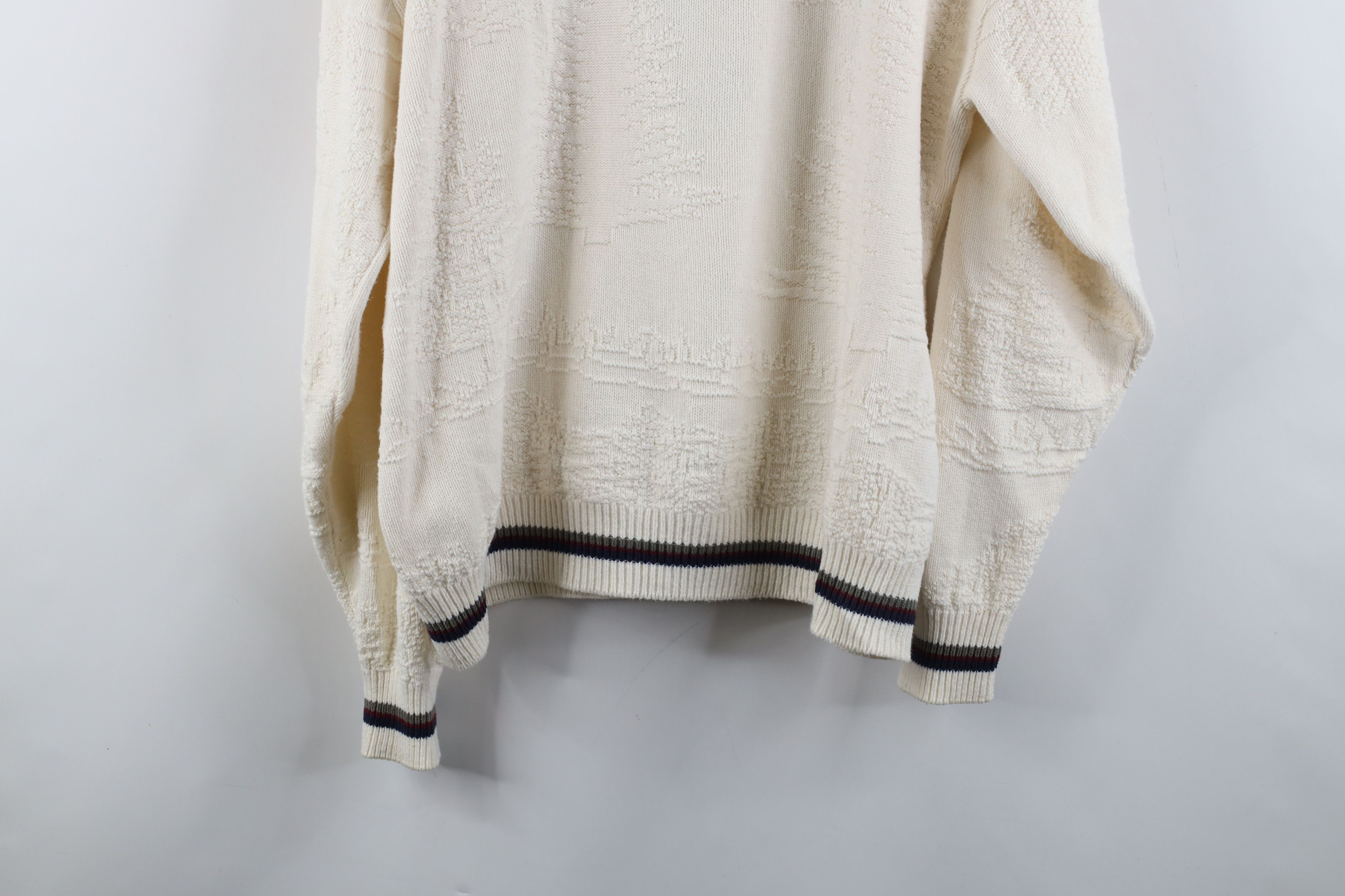 Vintage Vintage 90s Streetwear Over Print Cotton Knit Sweater USA Size US L / EU 52-54 / 3 - 13 Thumbnail