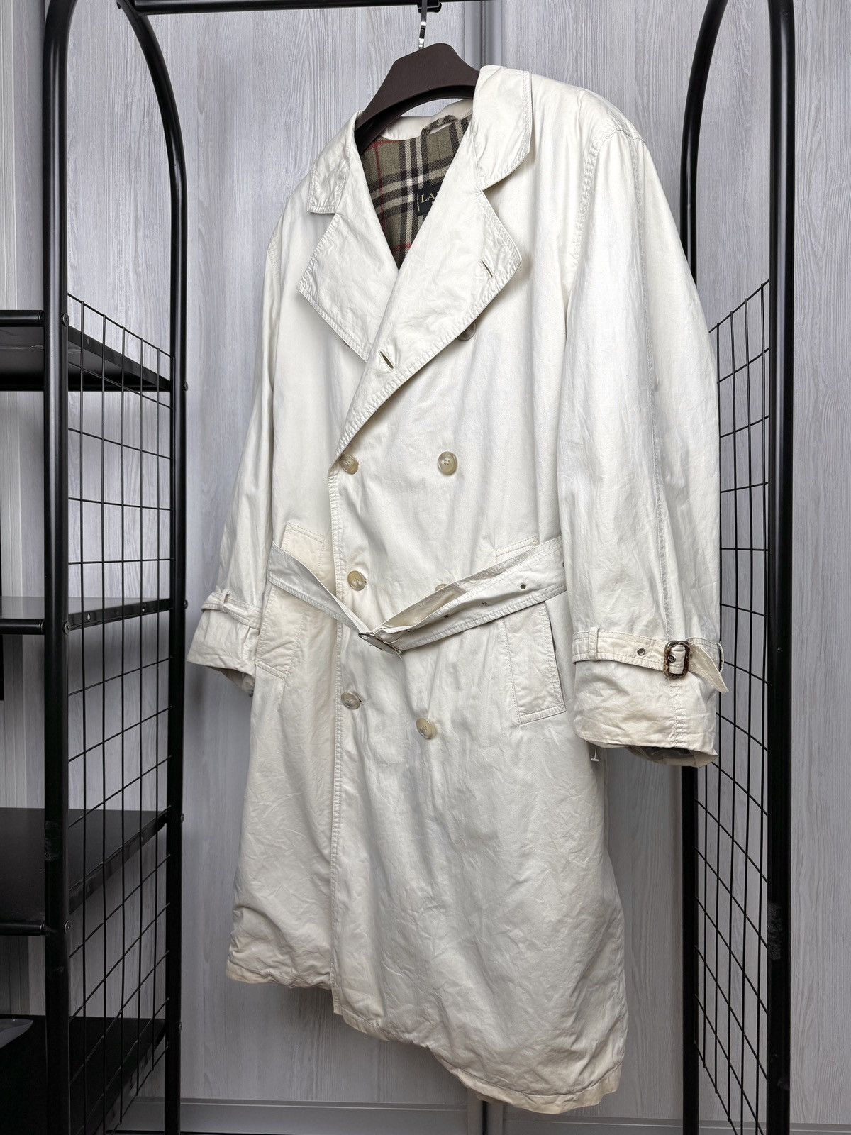Lanvin Lanvin Boutique vintage double-breasted trench coat check 48 Size US M / EU 48-50 / 2 - 5 Thumbnail