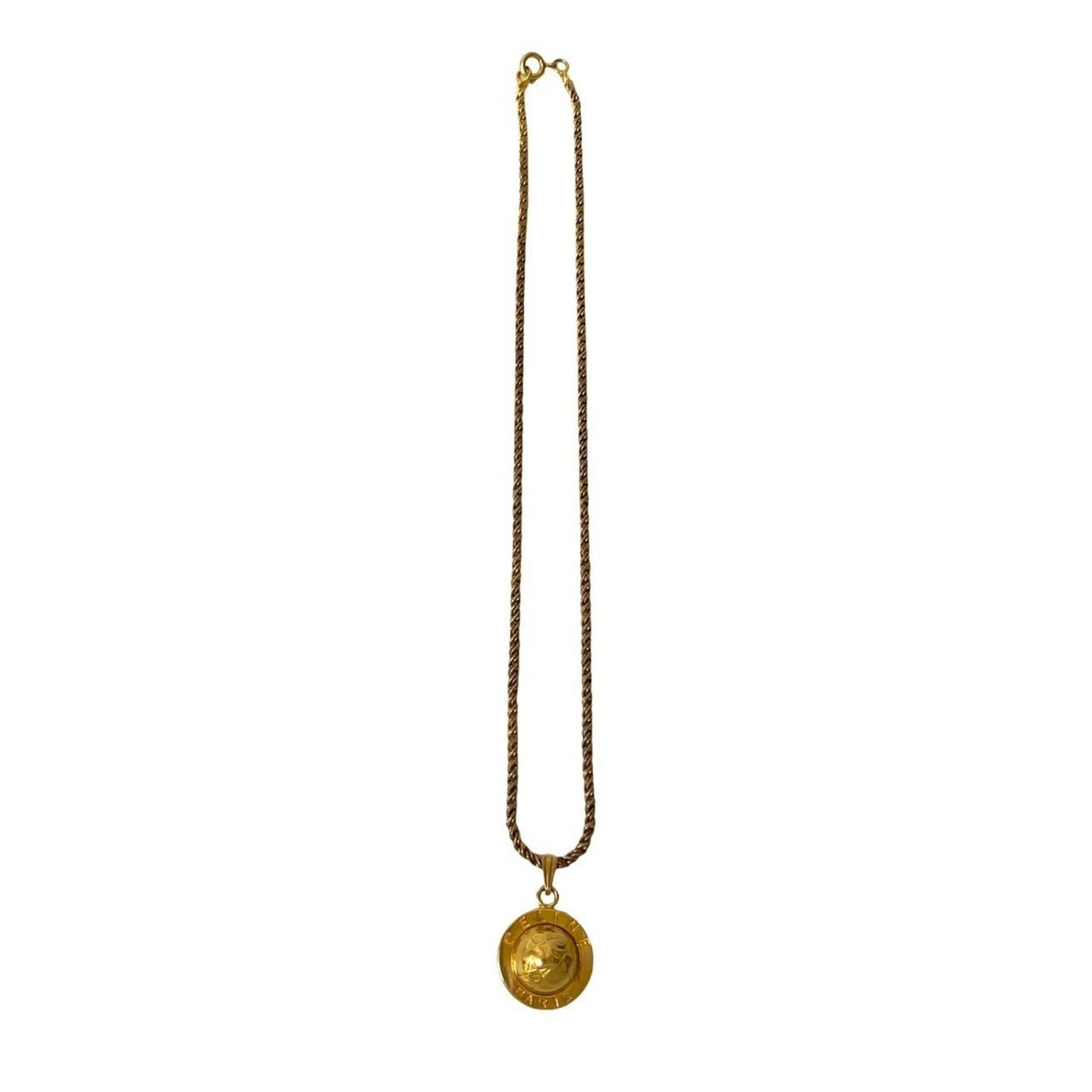 Celine CELINE Star Ball Motif GP Chain Necklace Pendant Gold 19105 Size ONE SIZE - 1 Thumbnail