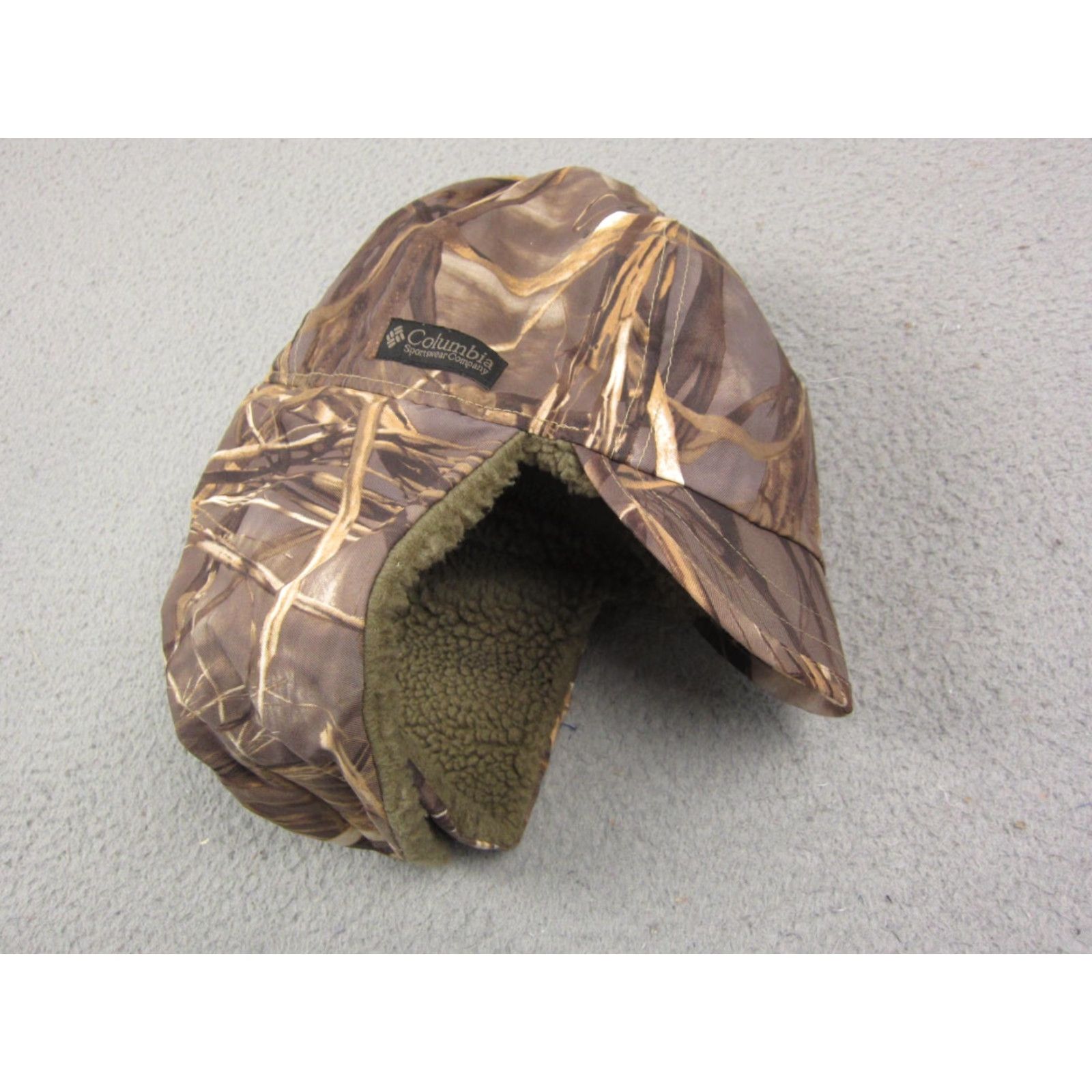 Realtree Columbia Hat Mens Small-Medium Brown Camo Realtree Sherpa Fleece Ear Flap Adult Size US S / EU 44-46 / 1 - 3 Thumbnail