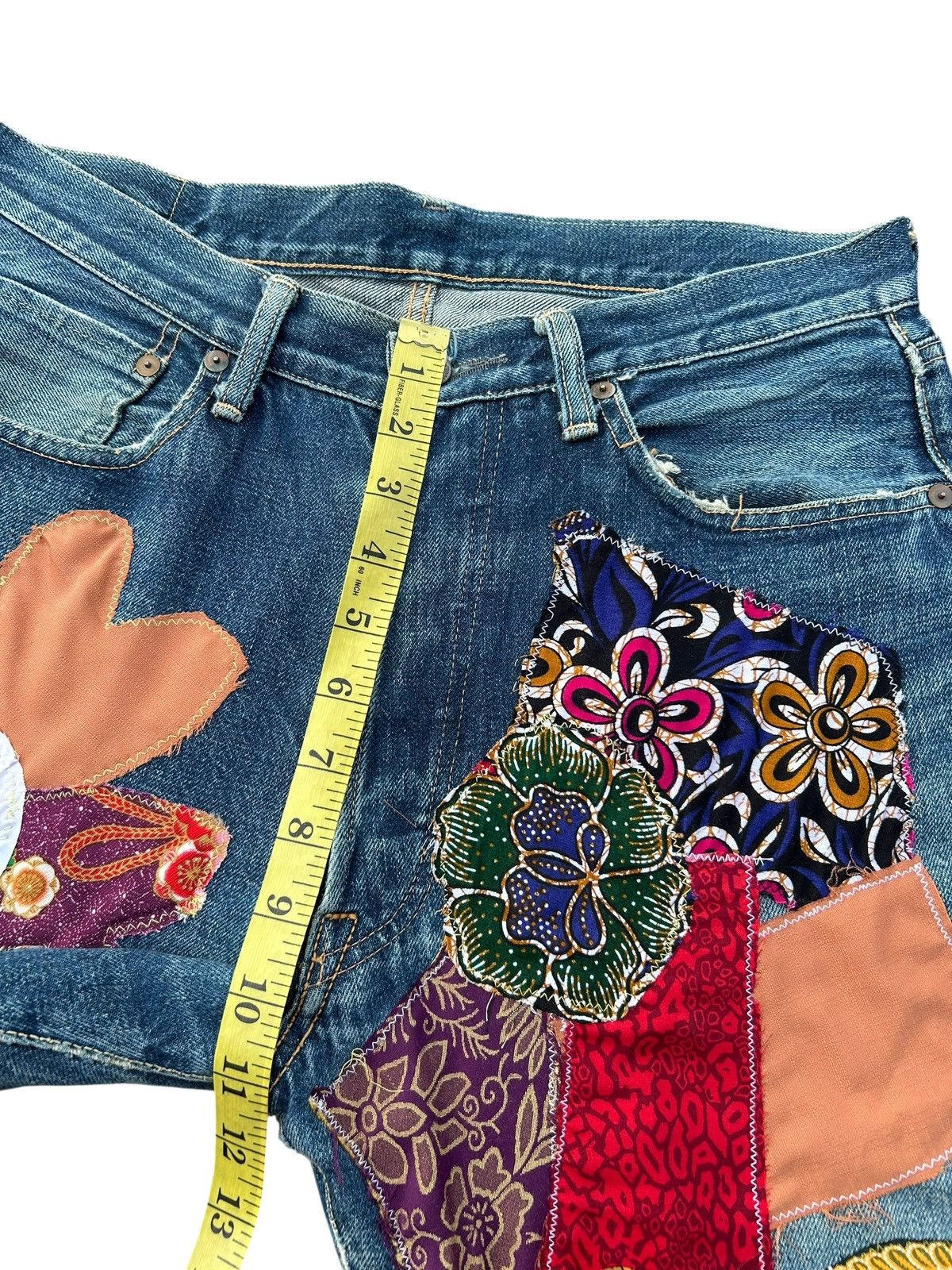 Kapital Kapital Selvedge Jeans Patchwork Hippies Rework Insane Denim Size US 31 - 21 Thumbnail