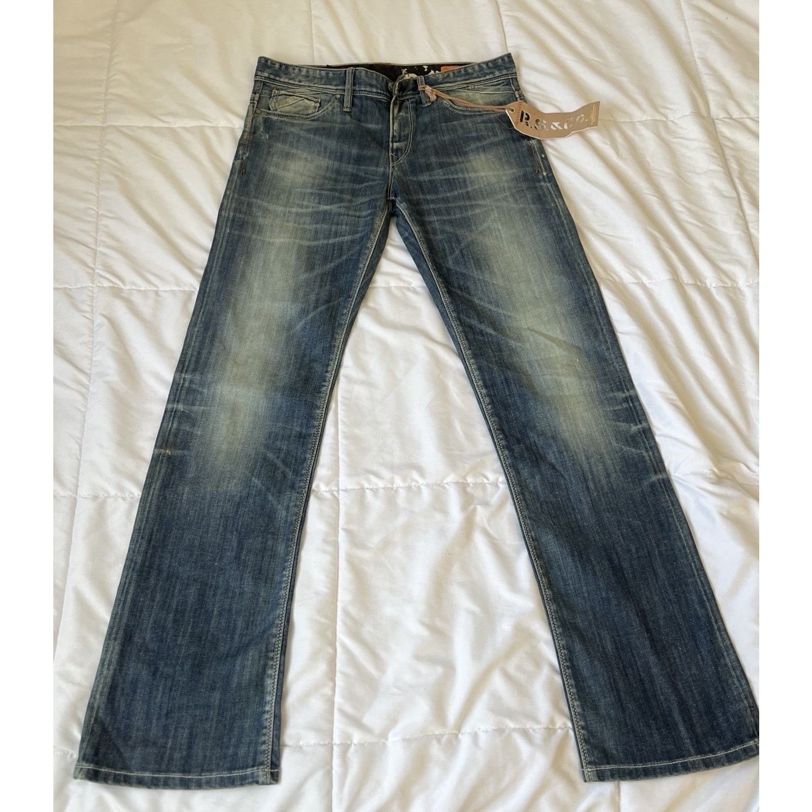 Rising Sun & Co. RS And CO Jeans Men’s 100% Cotton Wide Leg Size 32 Size US 32 / EU 48 - 1 Thumbnail