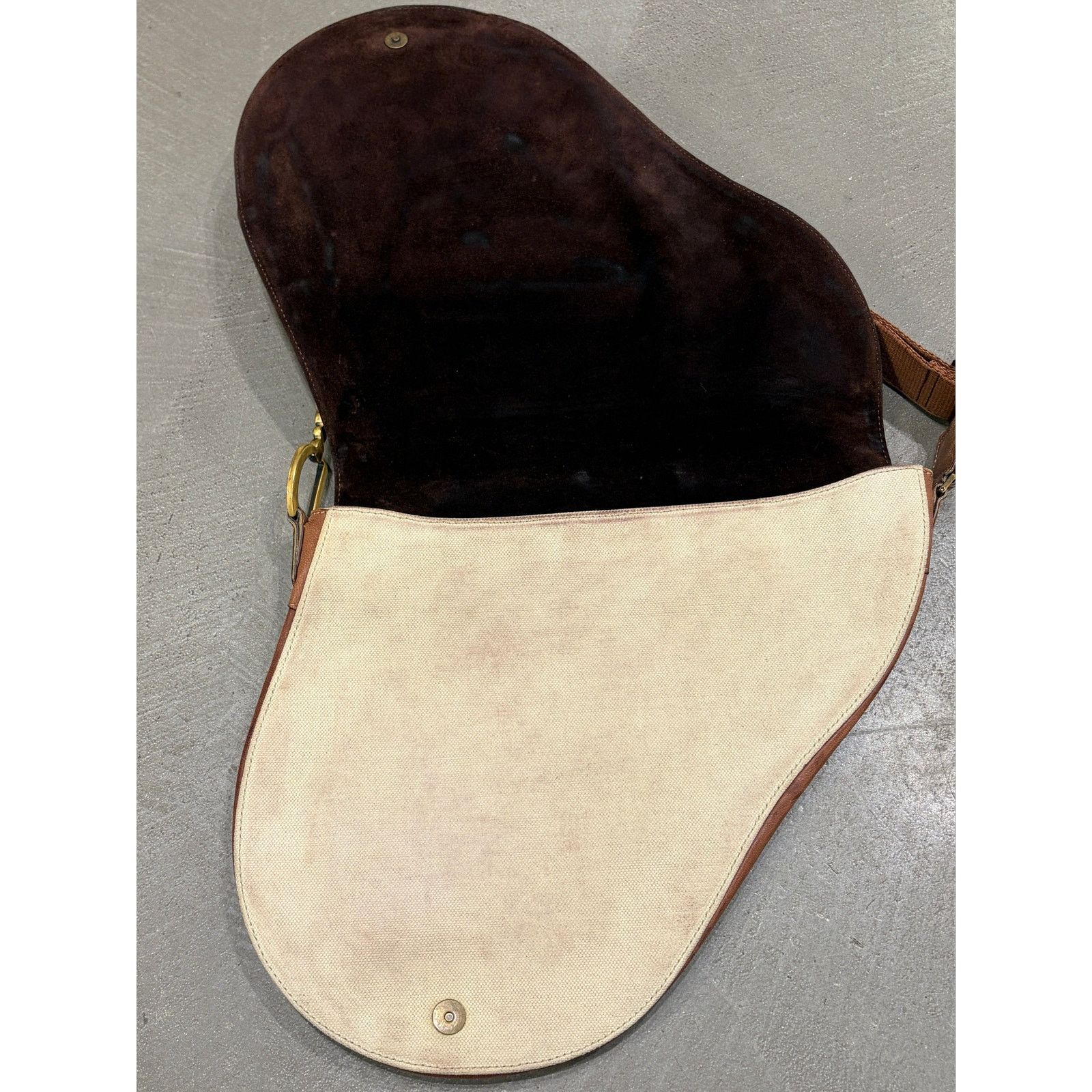 Dior 2002 Christian Dior by John Galliano canvas Saddle bag Size ONE SIZE - 4 Thumbnail