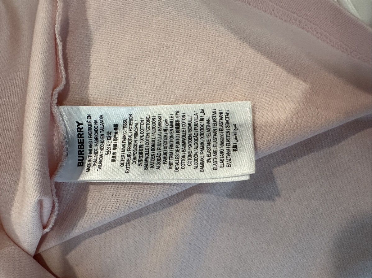 Burberry Burberry Logo Print Cotton T-shirt in Alabaster Pink Size XS / US 0-2 / IT 36-38 - 4 Thumbnail