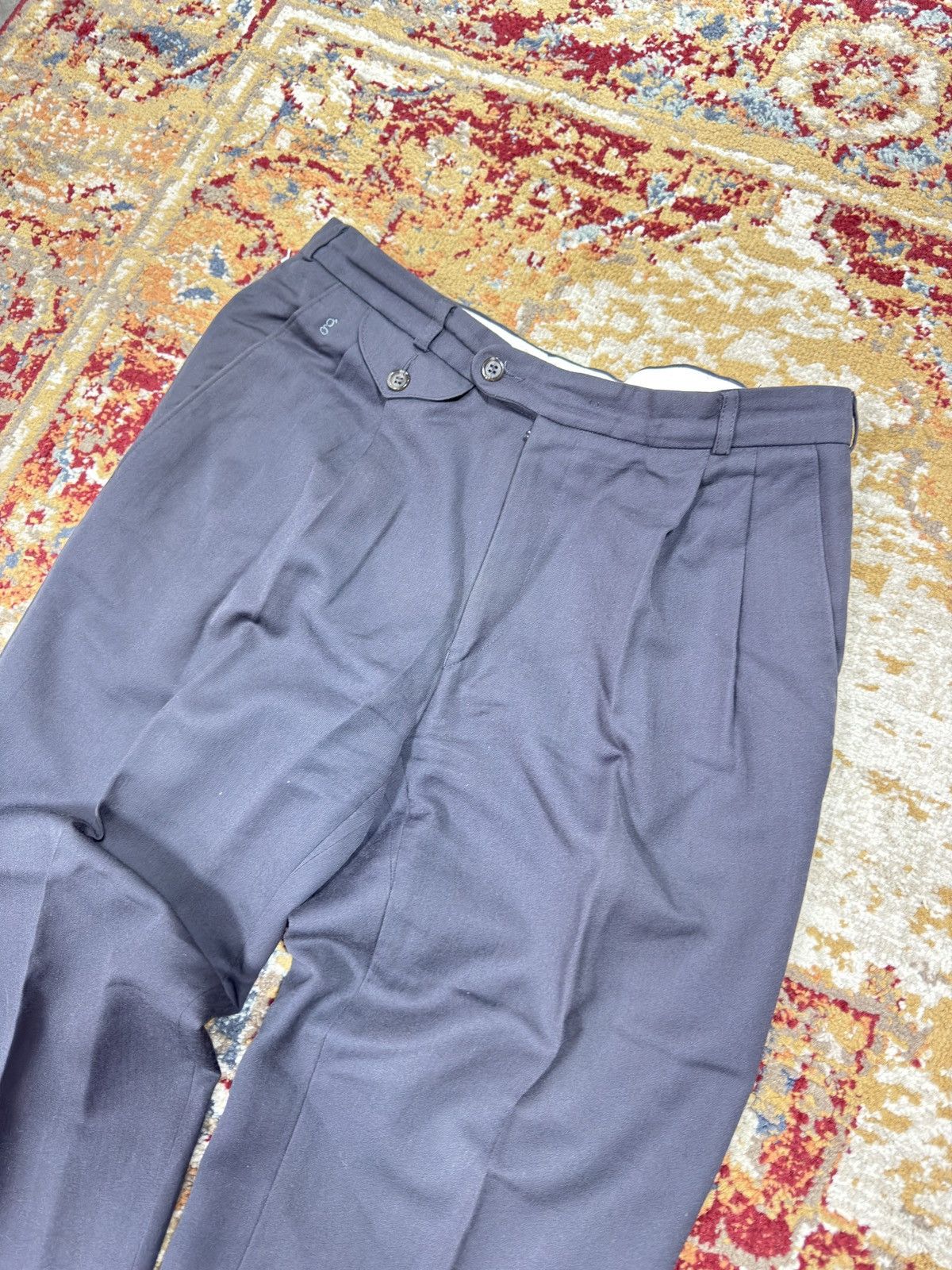 If Six Was Nine 1980s Wool Suit Pants Baggy Trousers Blend Balenciaga Rick Size US 32 / EU 48 - 3 Thumbnail