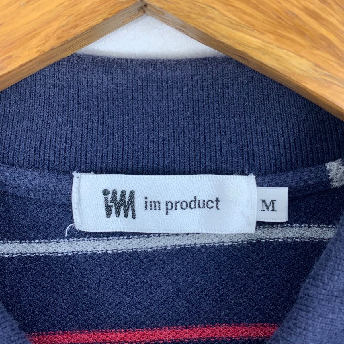 Designer × Issey Miyake × Japanese Brand IM PRODUCT By ISSEY MIYAKE Stripe Polo Tees Size US M / EU 48-50 / 2 - 3 Thumbnail