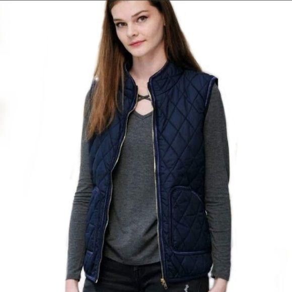 Other Roly Poly Navy Quilted Zip up Pocketed Puffer Vest Medium Size M / US 6-8 / IT 42-44 - 3 Thumbnail