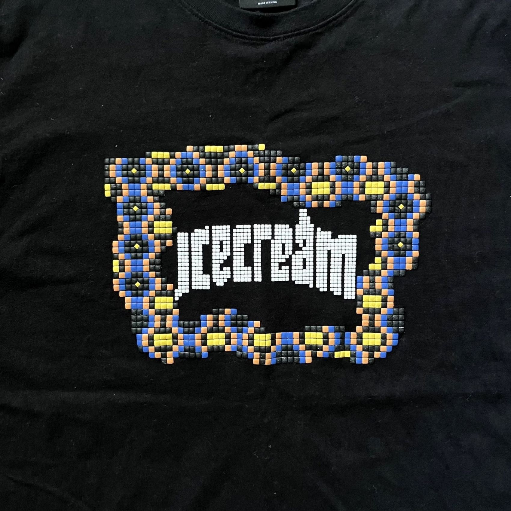 Vintage Icecream Shirt Mens XL Black Pixel Frame Graphic Tee Designer Streetwear Rapper Size US XL / EU 56 / 4 - 3 Thumbnail