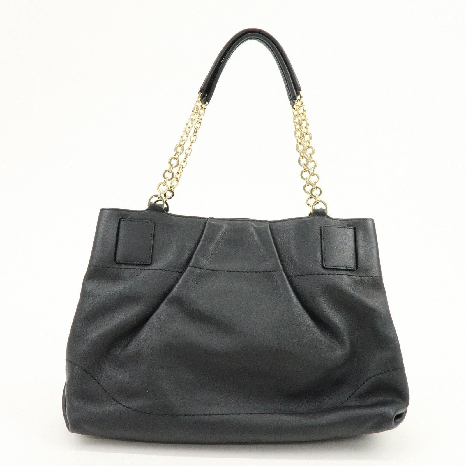 Salvatore Ferragamo Ferragamo Gancini Leather Tote Black Size ONE SIZE - 2 Thumbnail