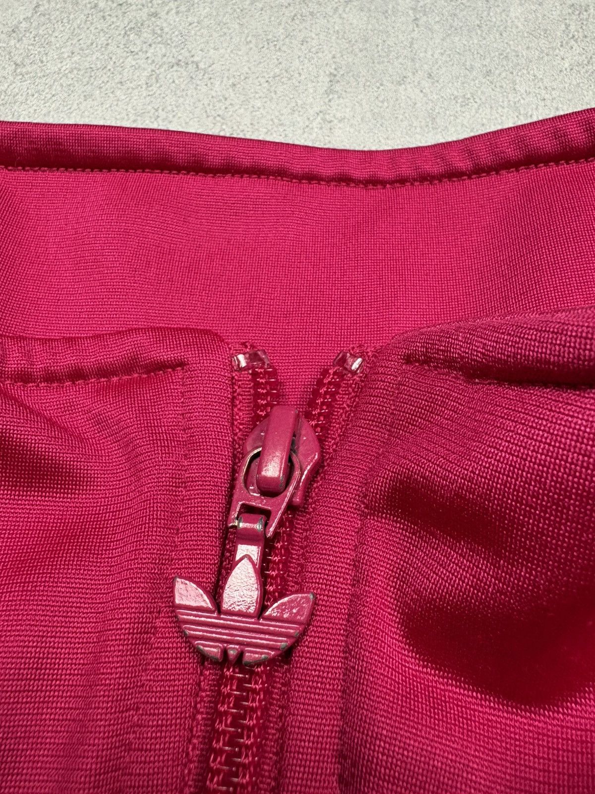 Adidas Vintage 2000s Adidas Trefoil Logo Track Jacket Pink Zip Y2K Size M / US 6-8 / IT 42-44 - 13 Thumbnail
